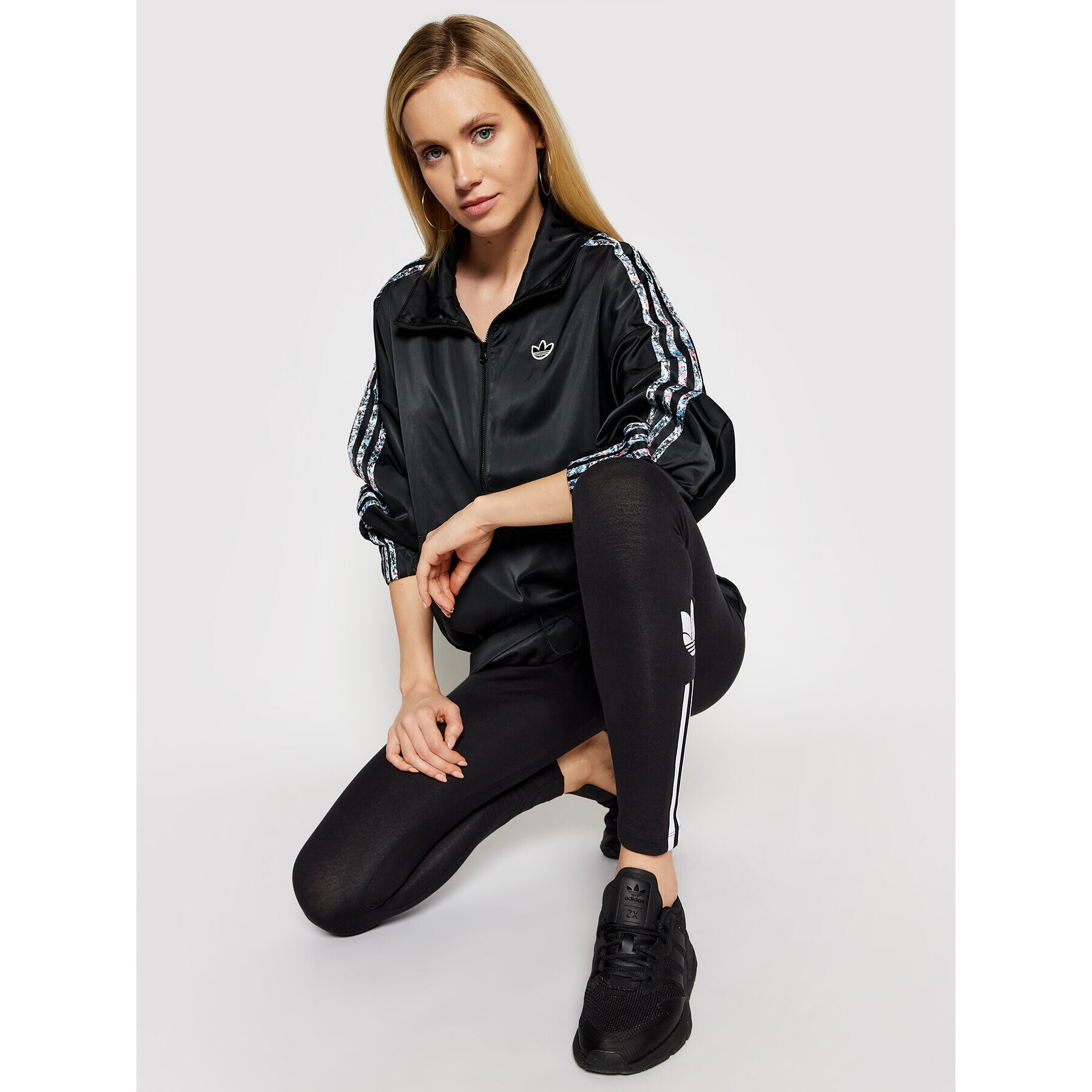 adidas Geacă fără fermoar Half-Zip GN3105 Negru Regular Fit - Pled.ro