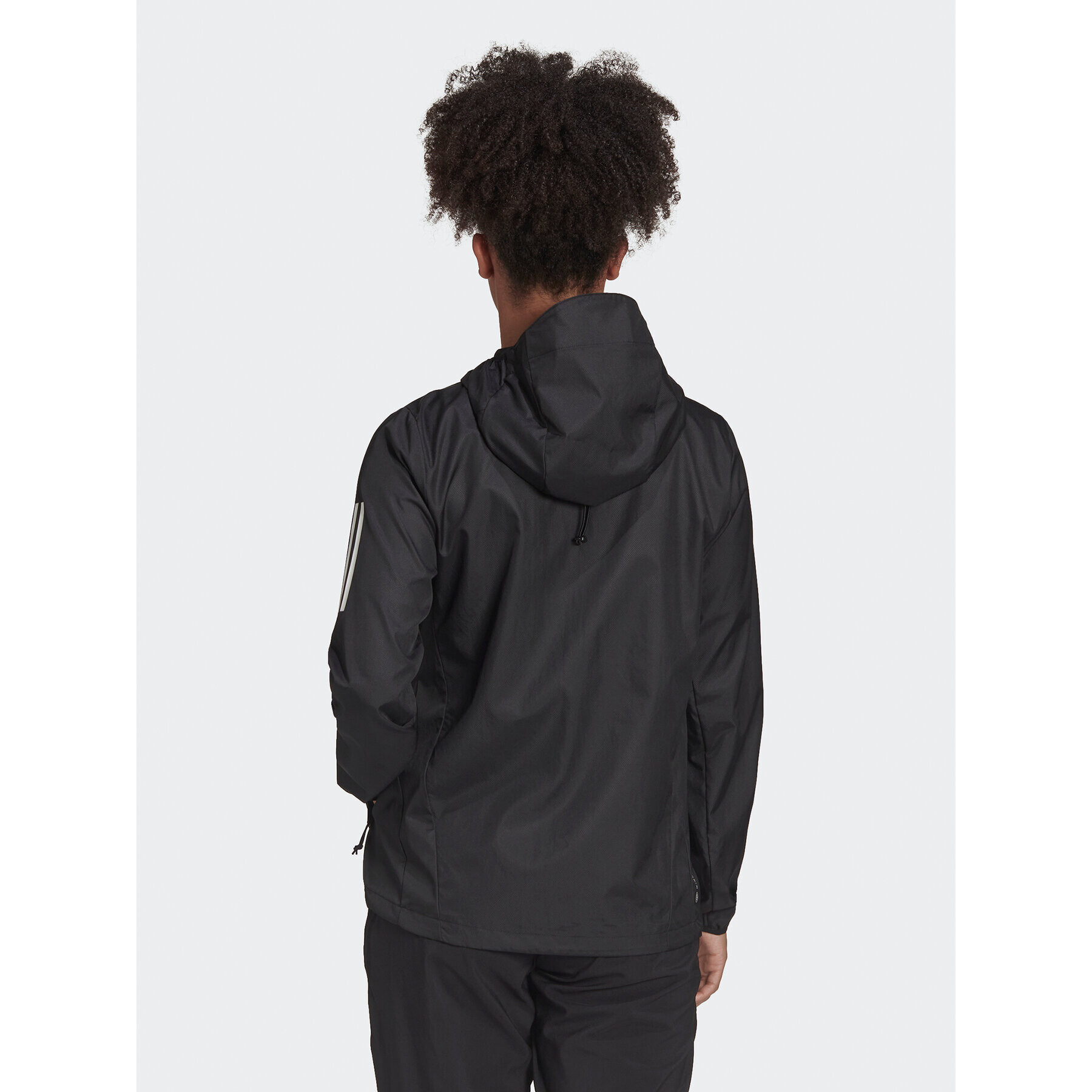 adidas Geacă Own the Run Hooded Running Windbreaker H59271 Negru Regular Fit - Pled.ro