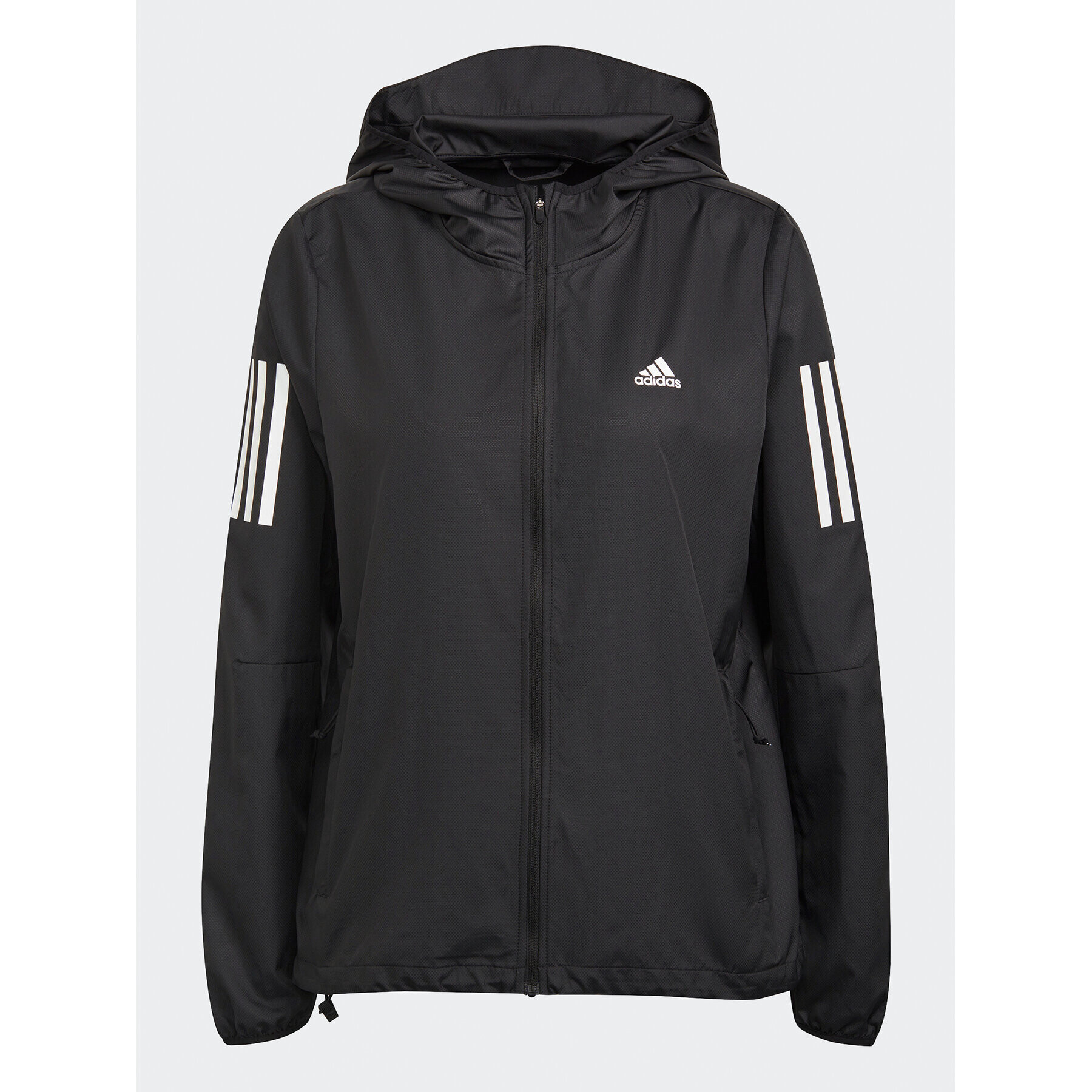 adidas Geacă Own the Run Hooded Running Windbreaker H59271 Negru Regular Fit - Pled.ro