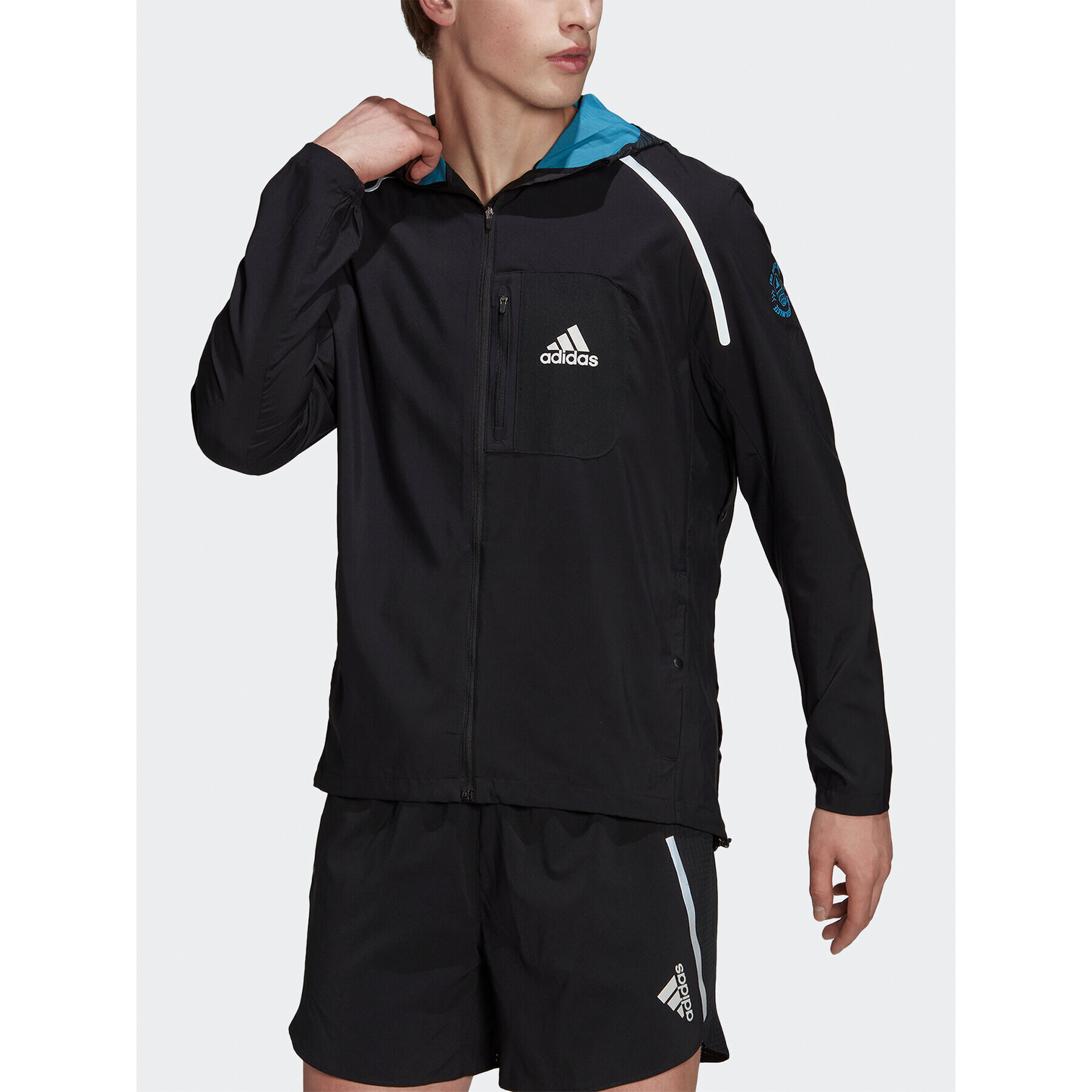 adidas Geacă pentru alergare Marathon For The Oceans HM1212 Negru Slim Fit - Pled.ro