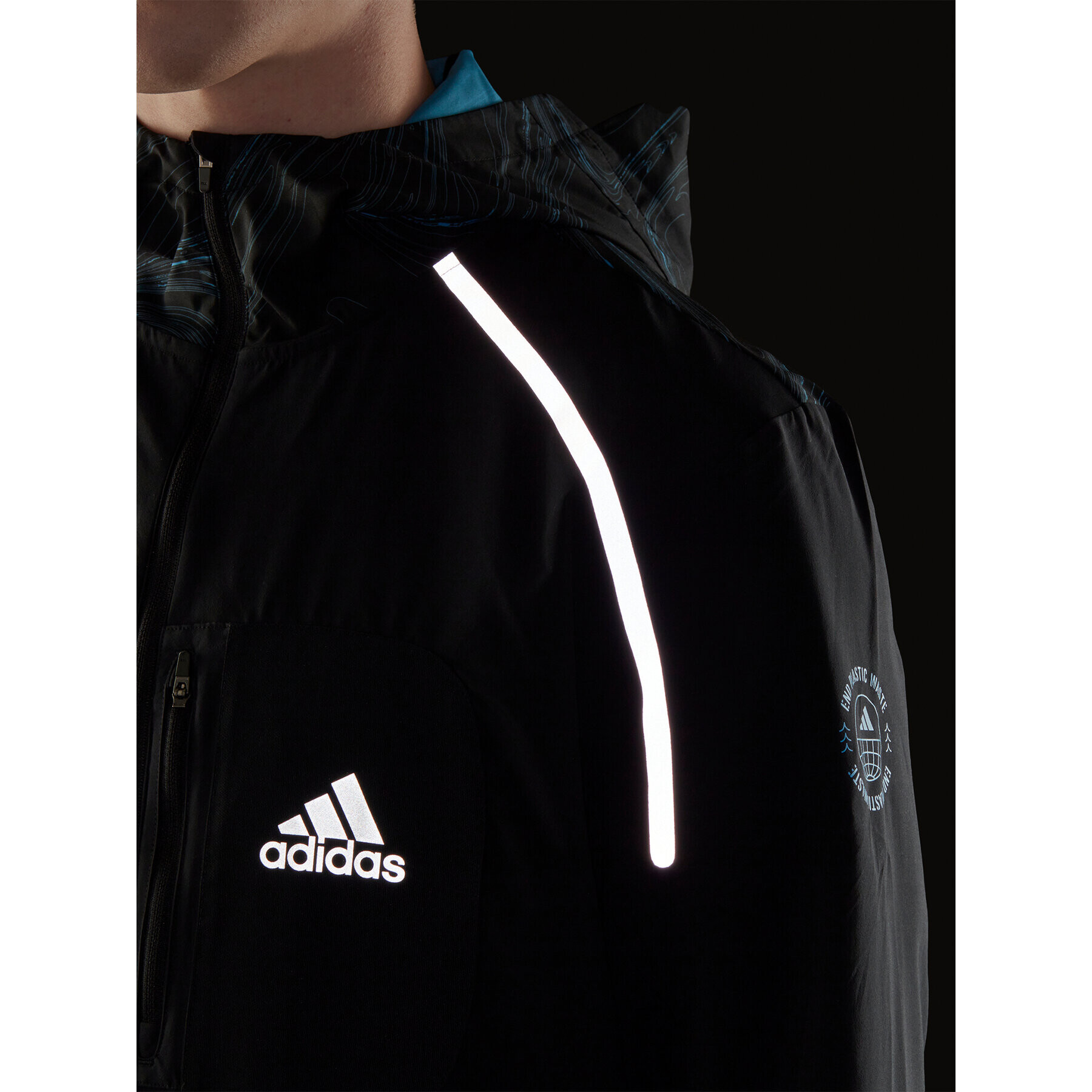 adidas Geacă pentru alergare Marathon For The Oceans HM1212 Negru Slim Fit - Pled.ro