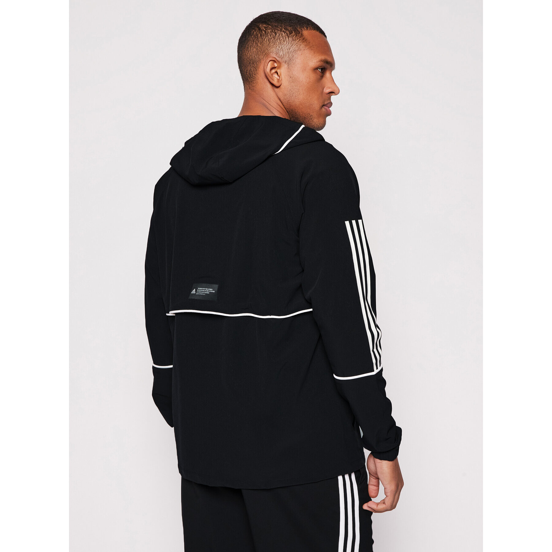 adidas Geacă Player 3-Stripes GL4799 Negru Relaxed Fit - Pled.ro