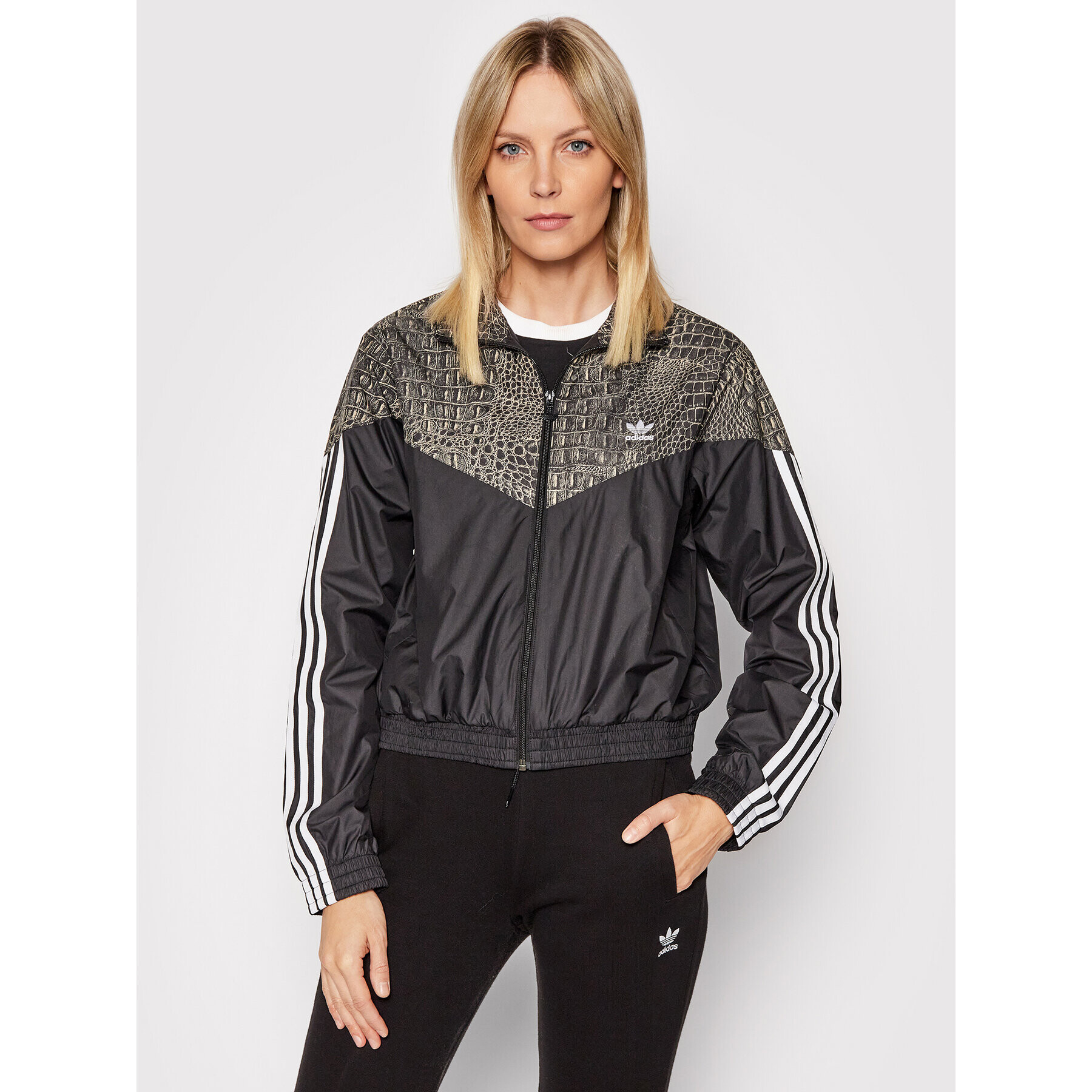 adidas Geacă Track H20428 Negru Loose Fit - Pled.ro