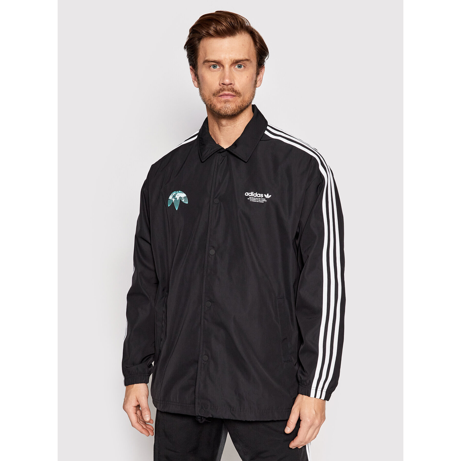 adidas Geacă Graphics United Coach HF4895 Negru Regular Fit - Pled.ro