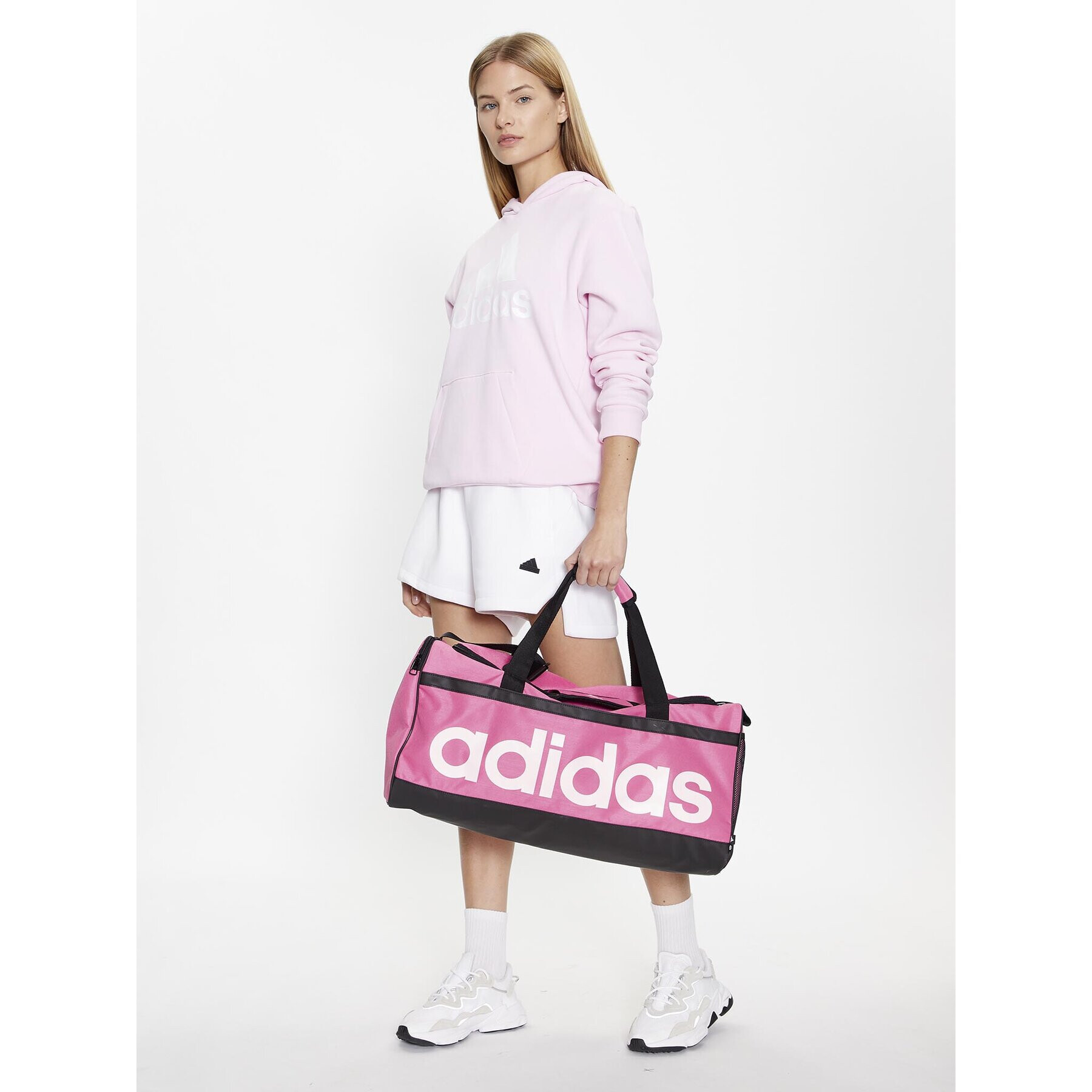 adidas Geantă Linear Duffel M HR5351 Roz - Pled.ro