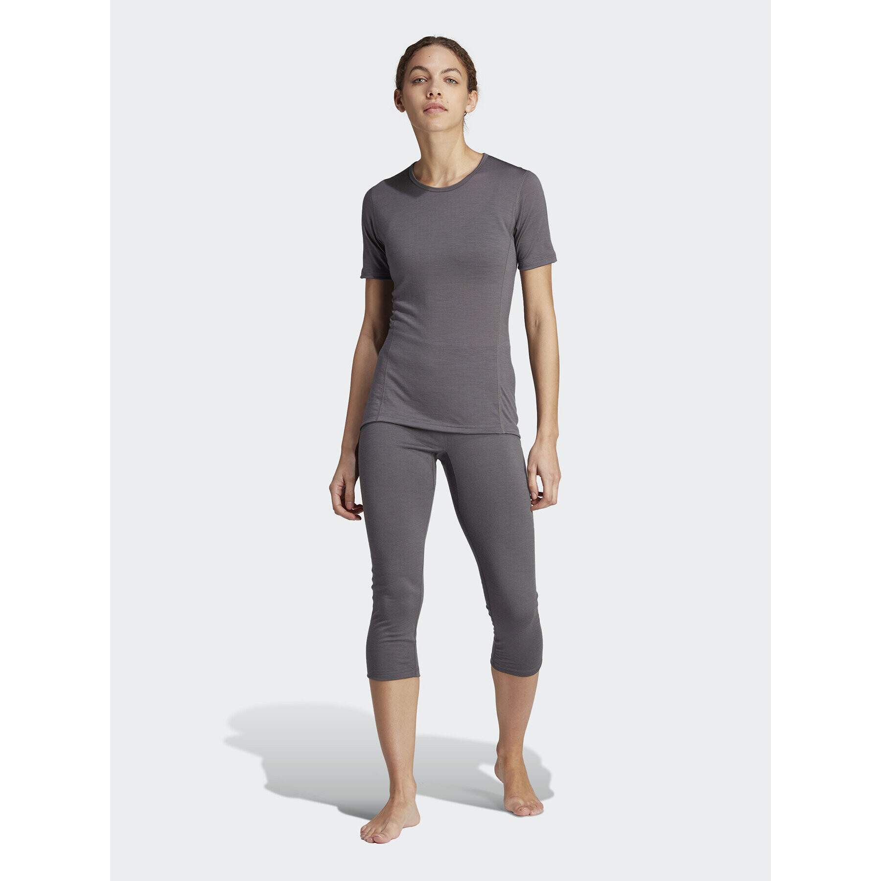 adidas Lenjerie de corp termoactivă partea de sus Xperior Merino 150 HZ8550 Gri Slim Fit - Pled.ro