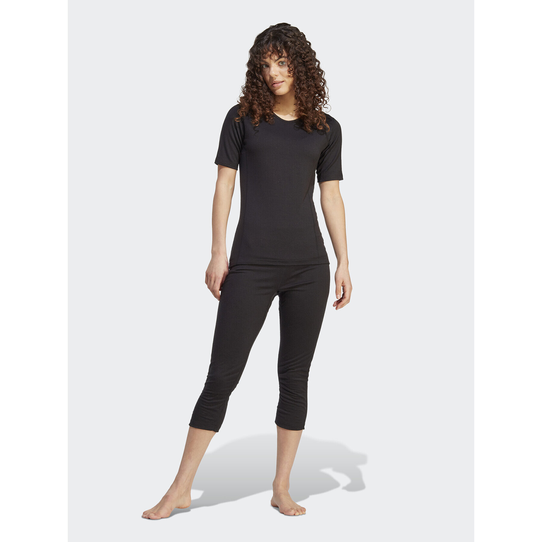 adidas Lenjerie de corp termoactivă partea de sus Xperior Merino 200 HZ8553 Negru Slim Fit - Pled.ro