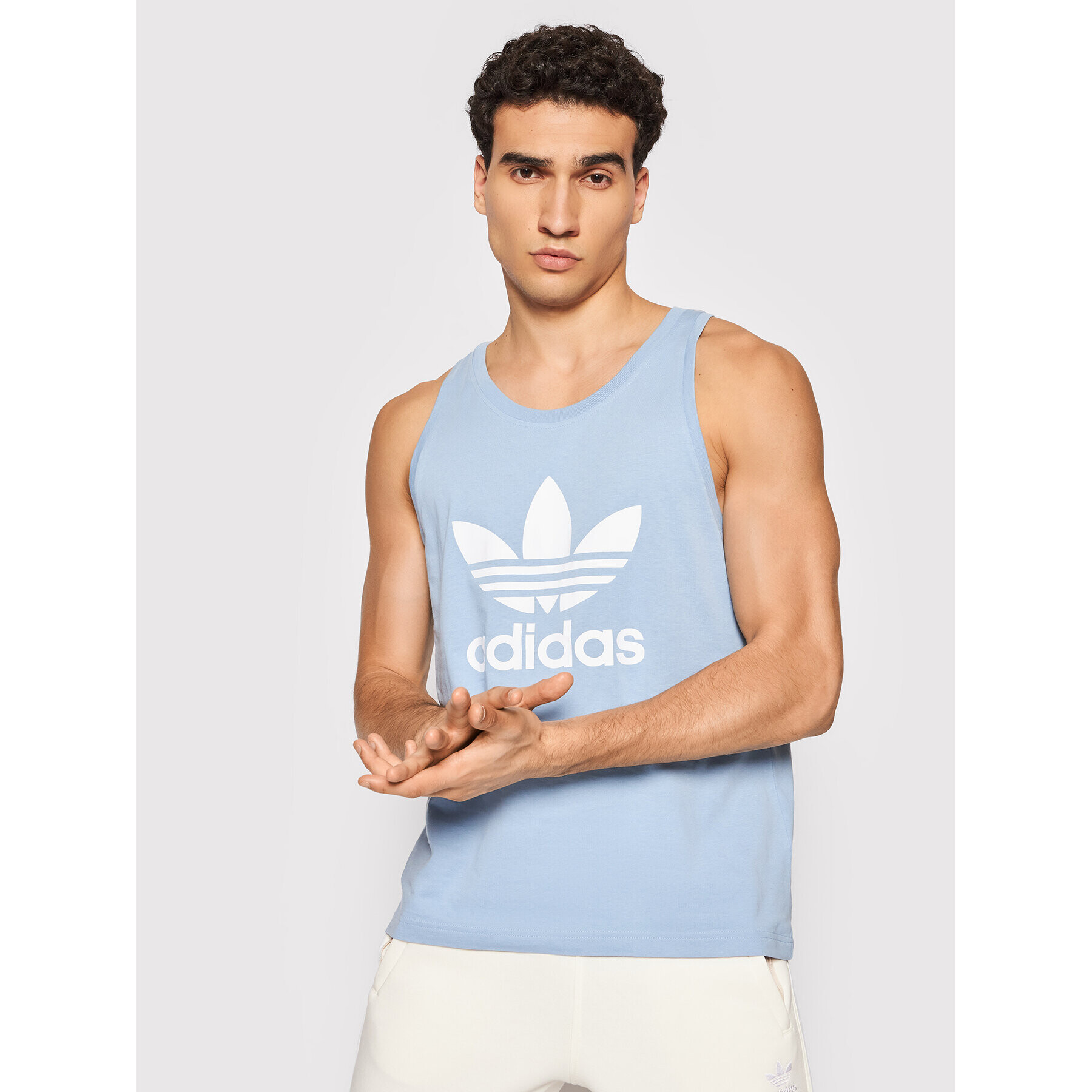 adidas Tank top adicolor Classics Trefoil H06635 Albastru Regular Fit - Pled.ro