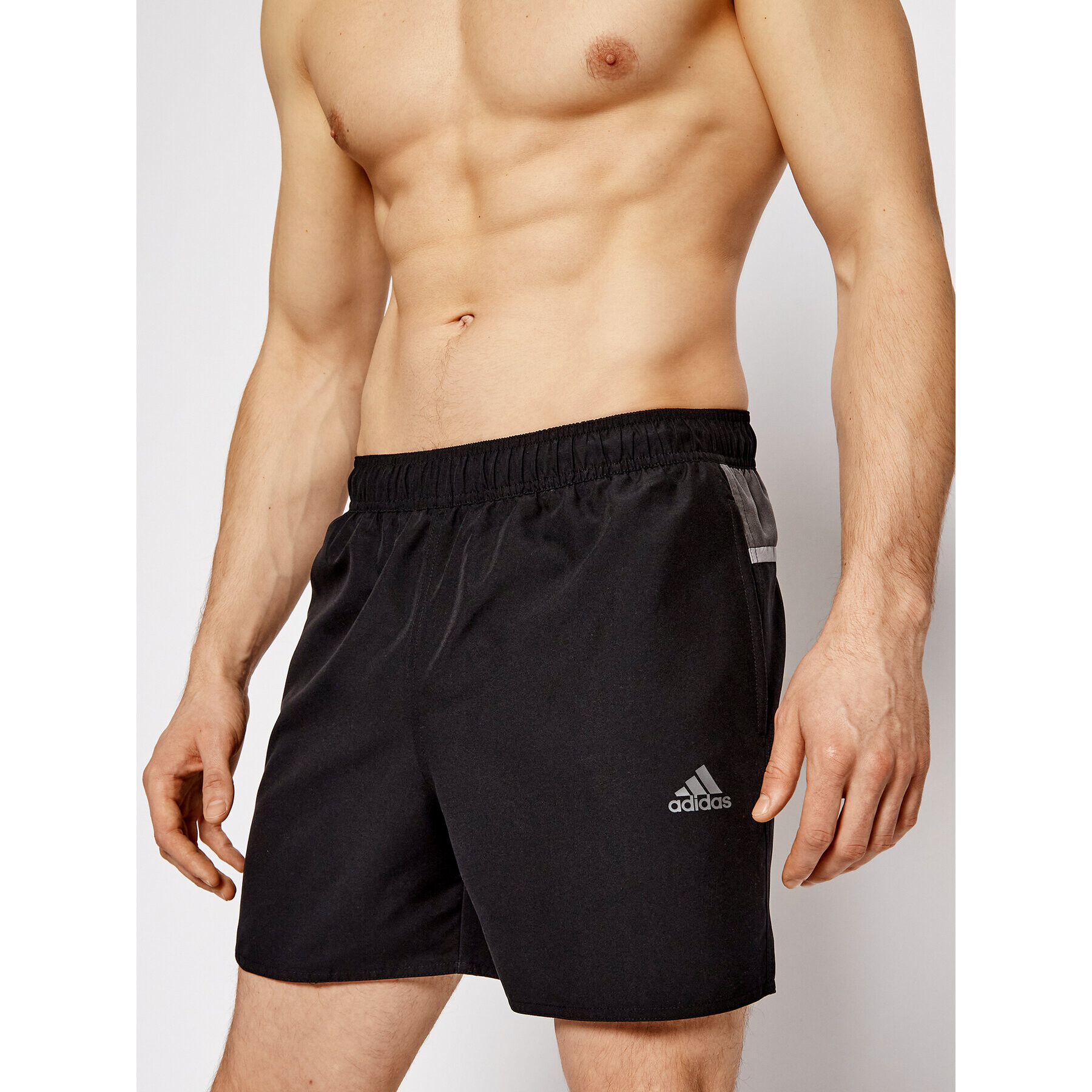 adidas Pantaloni scurți pentru înot Colorblock 3-Stripes GM2243 Negru Regular Fit - Pled.ro