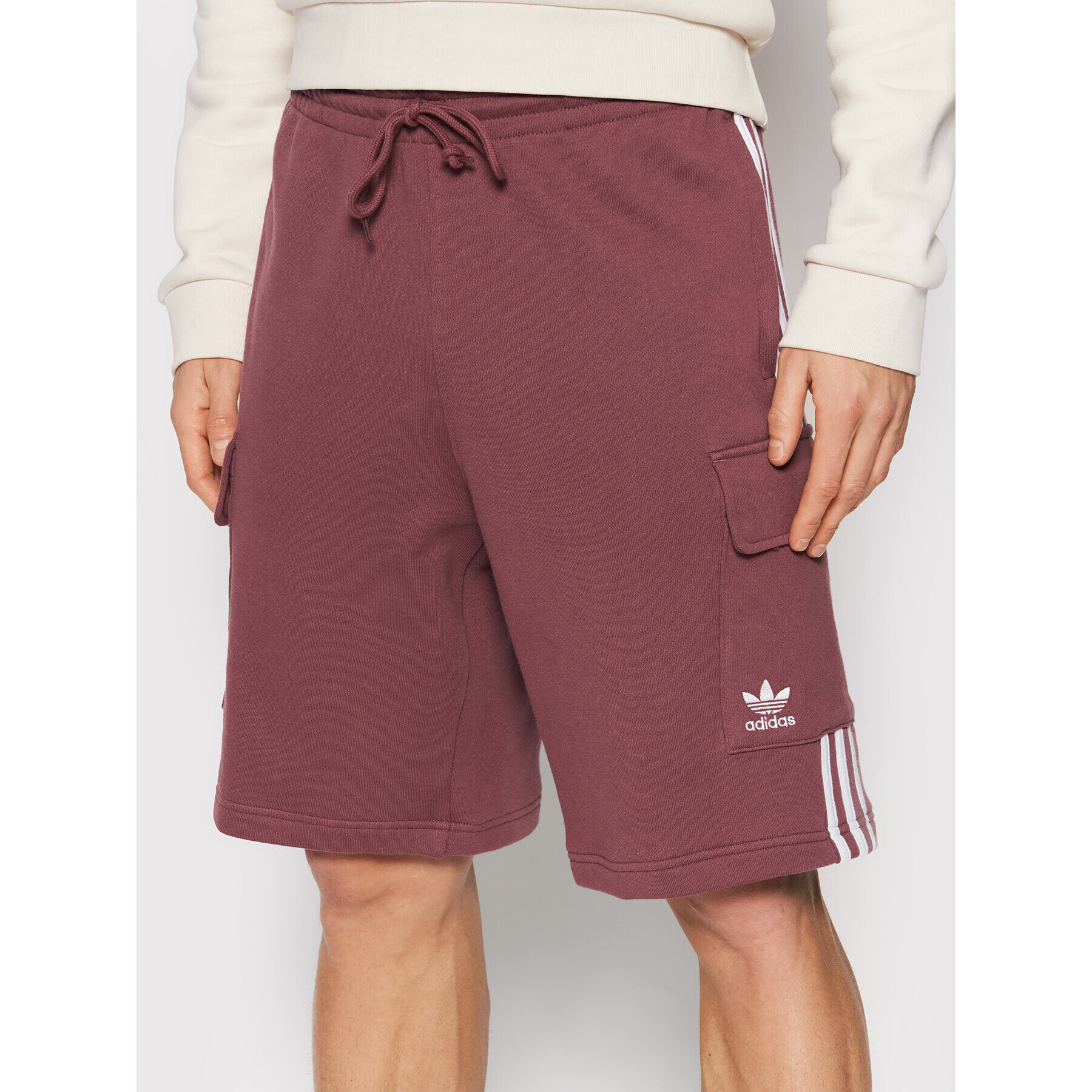 adidas Pantaloni scurți sport 3S Cargo HC1907 Vișiniu Regular Fit - Pled.ro