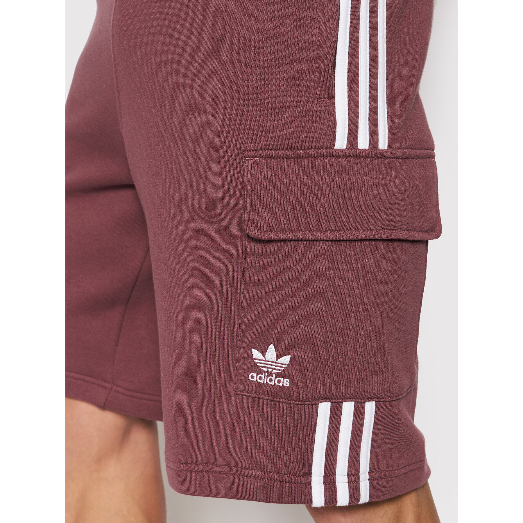 adidas Pantaloni scurți sport 3S Cargo HC1907 Vișiniu Regular Fit - Pled.ro