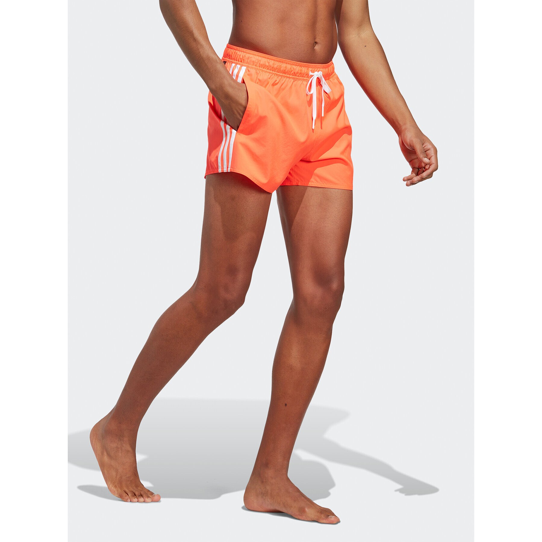 adidas Pantaloni scurți pentru înot 3-Stripes CLX Swim Shorts HT4371 Roșu Regular Fit - Pled.ro