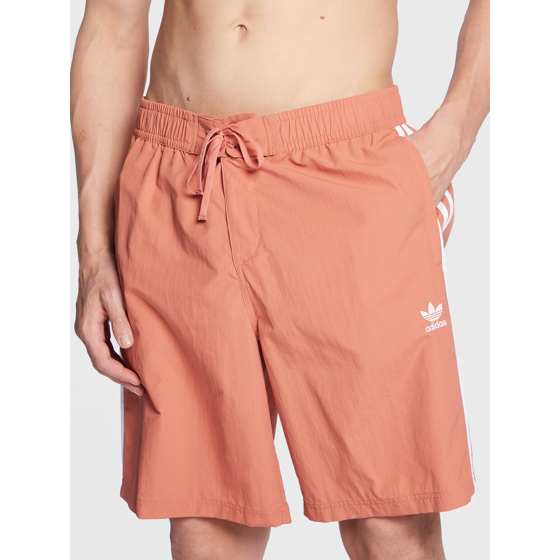 adidas Pantaloni scurți pentru înot adicolor 3-Stripes HK7388 Portocaliu Relaxed Fit - Pled.ro