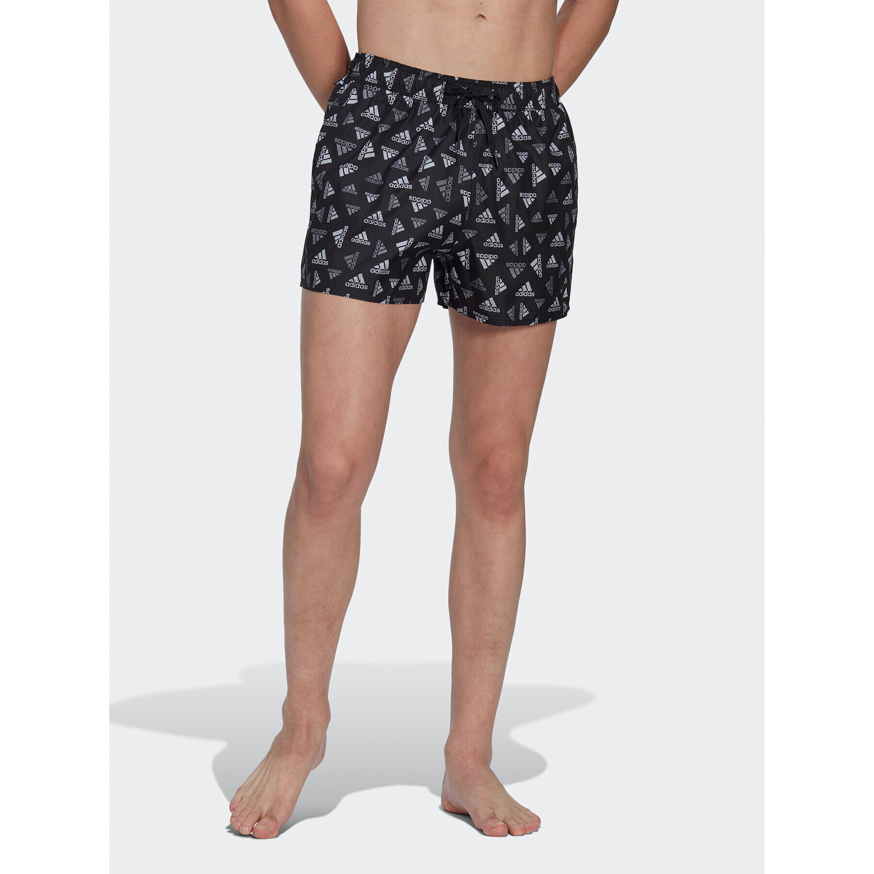 adidas Pantaloni scurți pentru înot Logo Print CLX Swim Shorts Very Short Length HT4345 Negru Regular Fit - Pled.ro