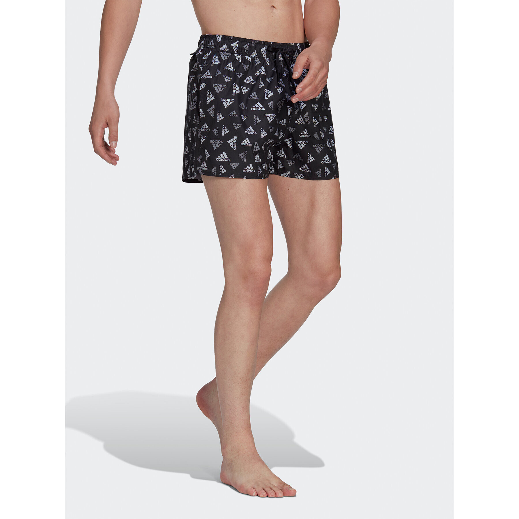 adidas Pantaloni scurți pentru înot Logo Print CLX Swim Shorts Very Short Length HT4345 Negru Regular Fit - Pled.ro