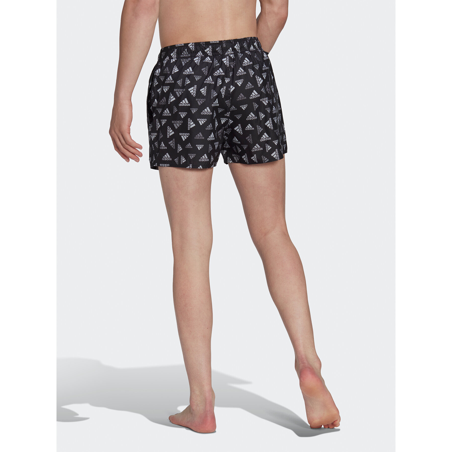 adidas Pantaloni scurți pentru înot Logo Print CLX Swim Shorts Very Short Length HT4345 Negru Regular Fit - Pled.ro