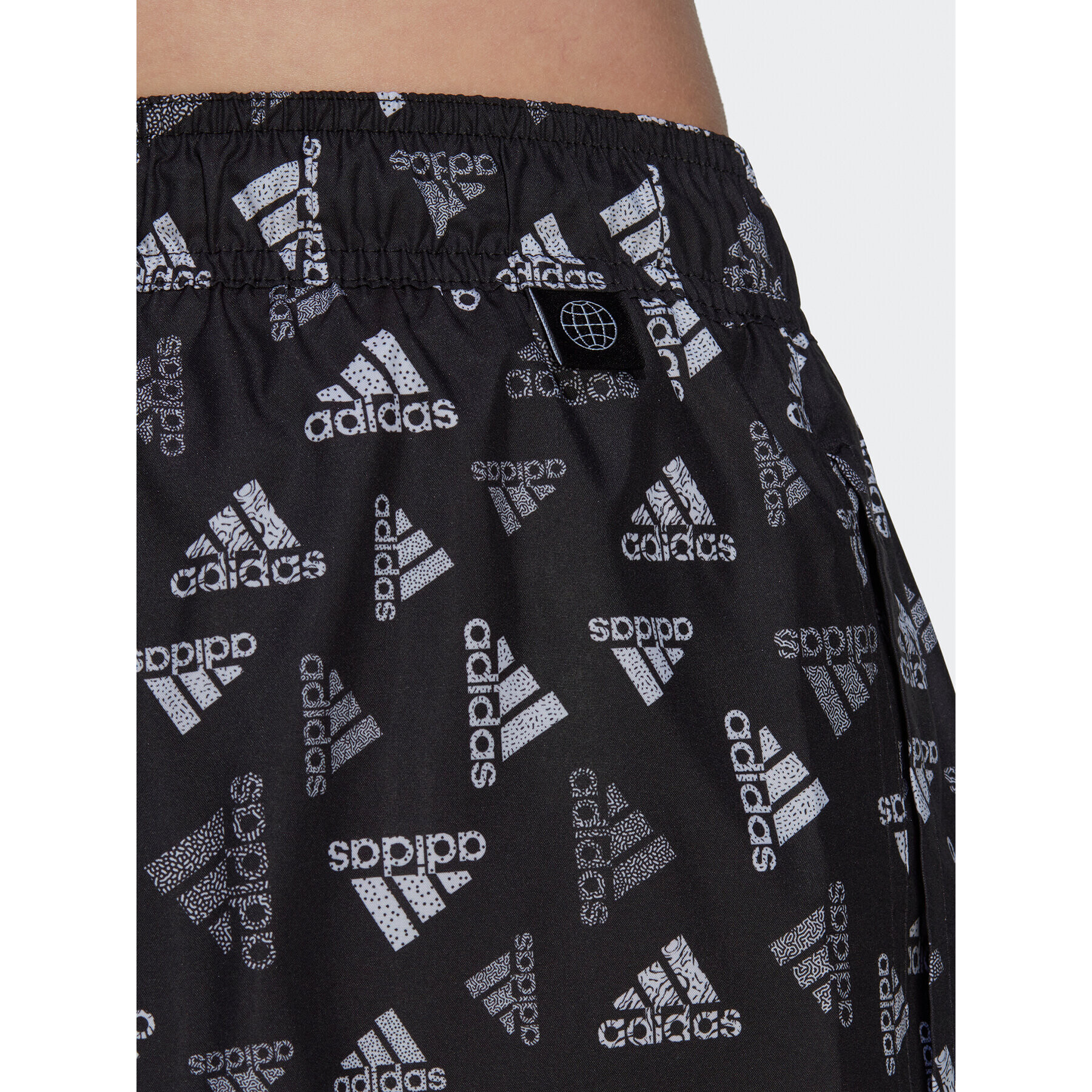 adidas Pantaloni scurți pentru înot Logo Print CLX Swim Shorts Very Short Length HT4345 Negru Regular Fit - Pled.ro