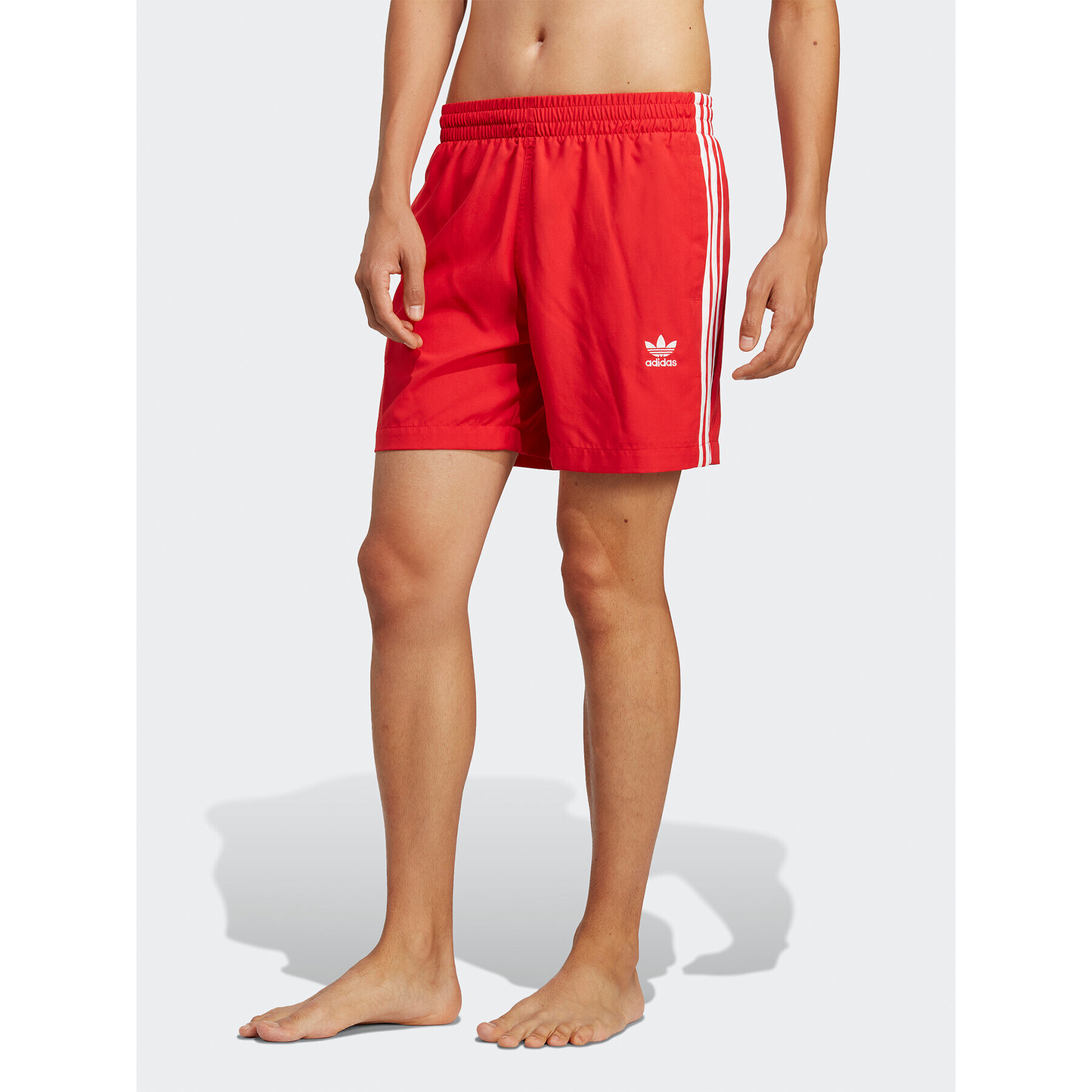 adidas Pantaloni scurți pentru înot Originals Adicolor 3-Stripes Swim Shorts H44768 Roșu Regular Fit - Pled.ro