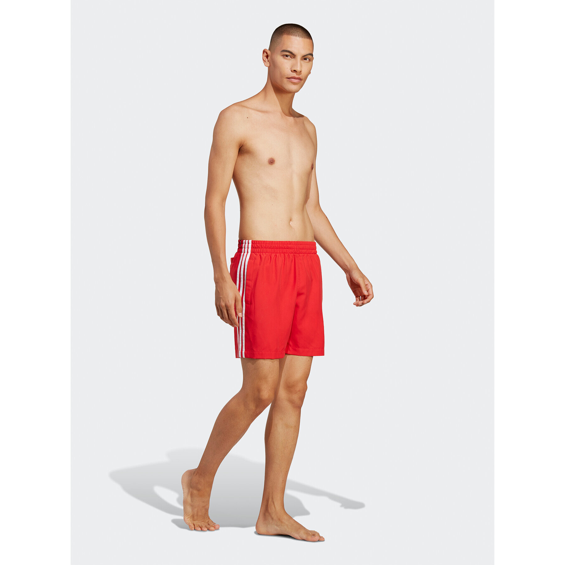 adidas Pantaloni scurți pentru înot Originals Adicolor 3-Stripes Swim Shorts H44768 Roșu Regular Fit - Pled.ro