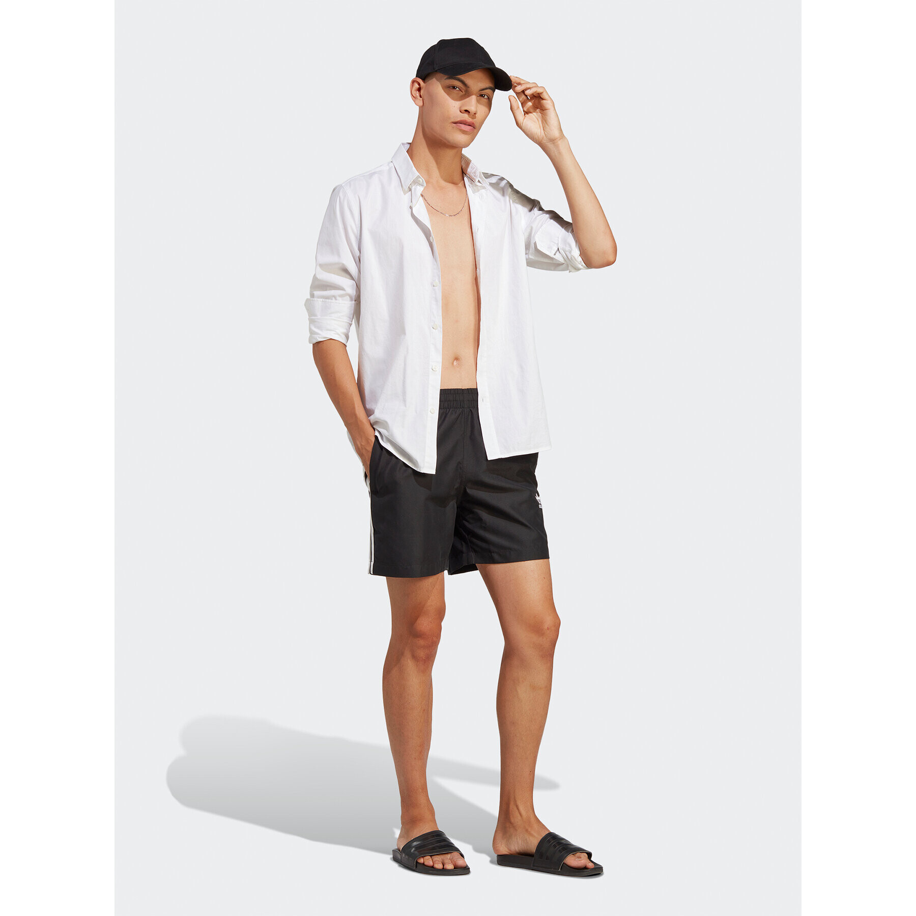 adidas Pantaloni scurți pentru înot Originals Adicolor 3-Stripes Swim Shorts HT4406 Negru Regular Fit - Pled.ro