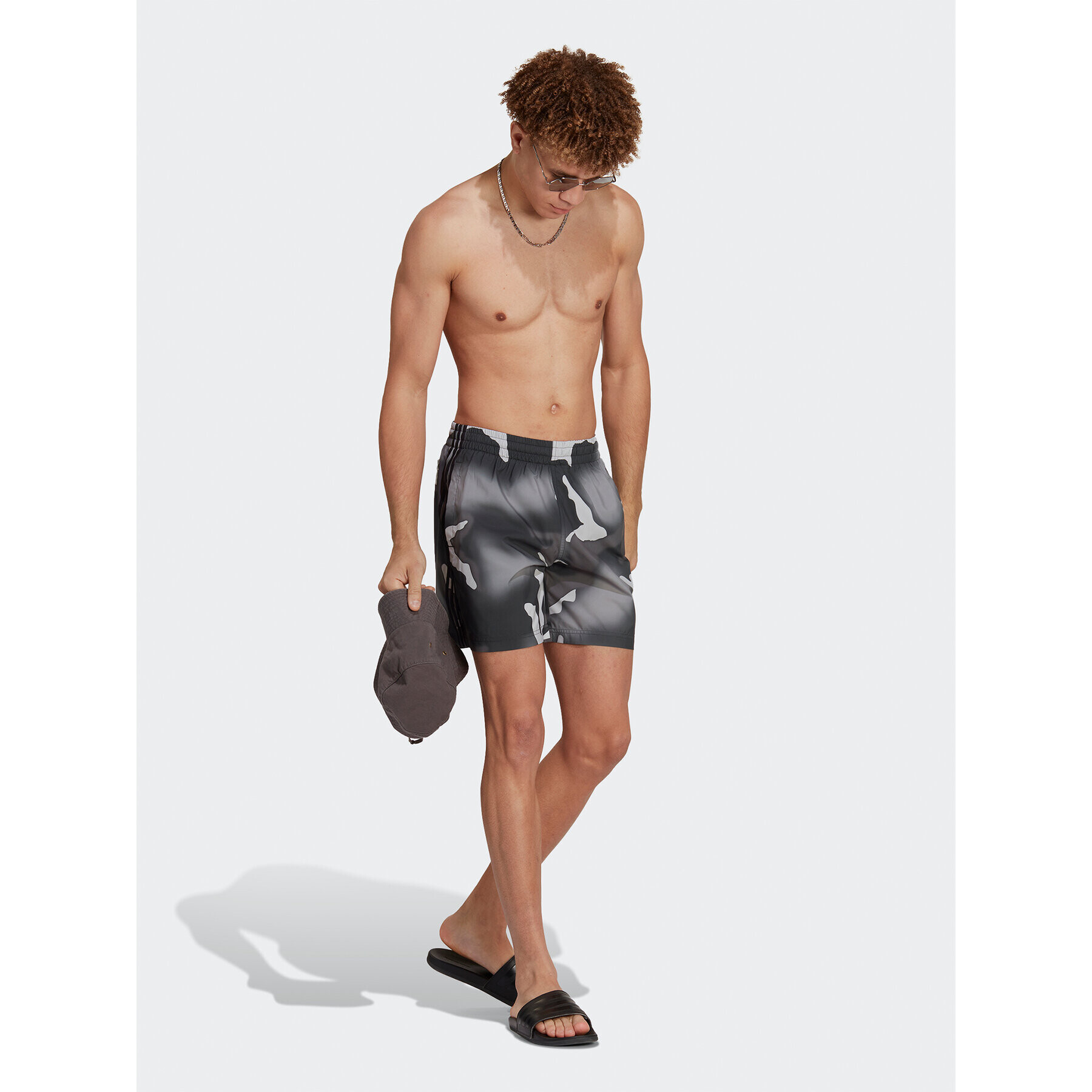 adidas Pantaloni scurți pentru înot Originals Camo Swim Shorts HT4415 Negru Regular Fit - Pled.ro