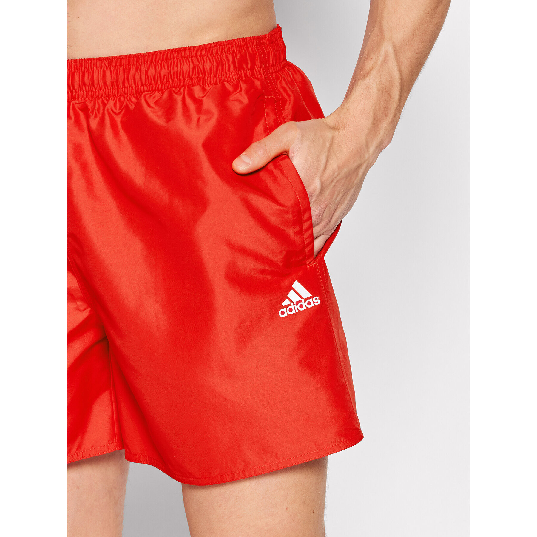 adidas Pantaloni scurți pentru înot Solid Swim HA0384 Roșu Regular Fit - Pled.ro