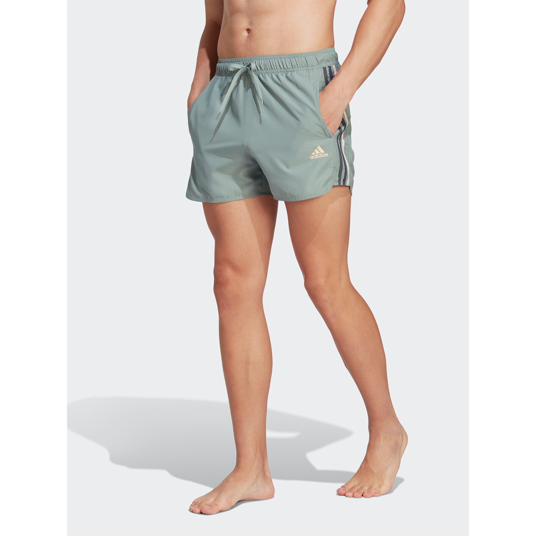 adidas Pantaloni scurți pentru înot Very Short Length Retro Split Swim Shorts HT4349 Verde Regular Fit - Pled.ro