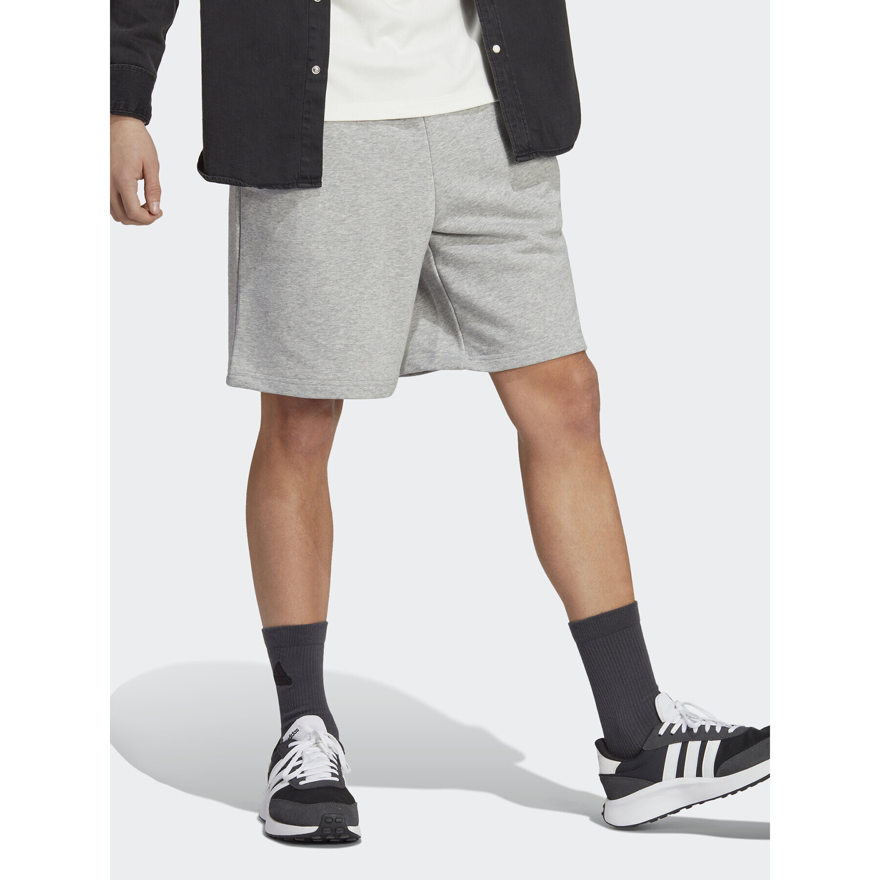 adidas Pantaloni scurți sport ALL SZN French Terry Shorts IC9816 Gri Regular Fit - Pled.ro