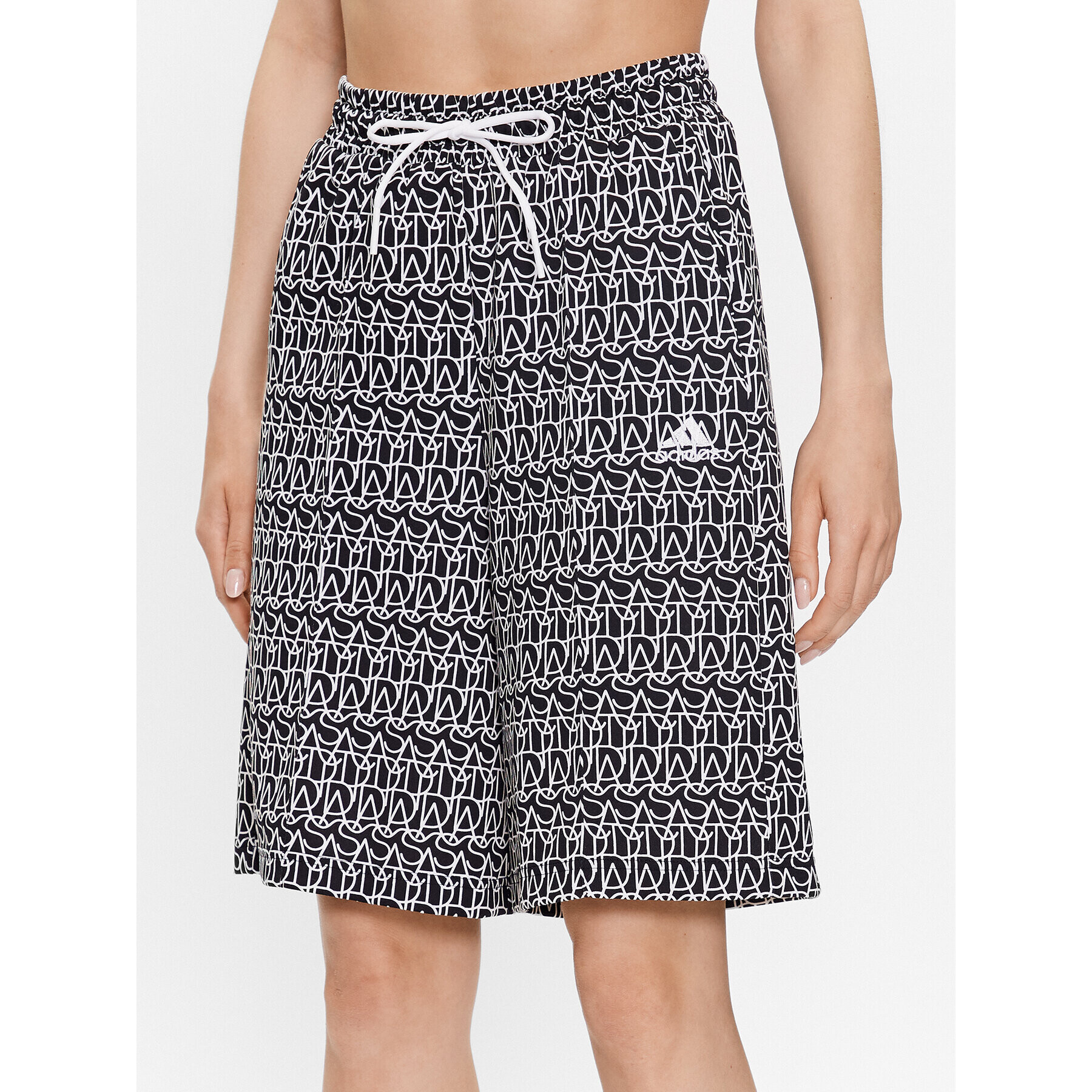 adidas Pantaloni scurți sport Allover Graphic Culottes IC5701 Negru Regular Fit - Pled.ro