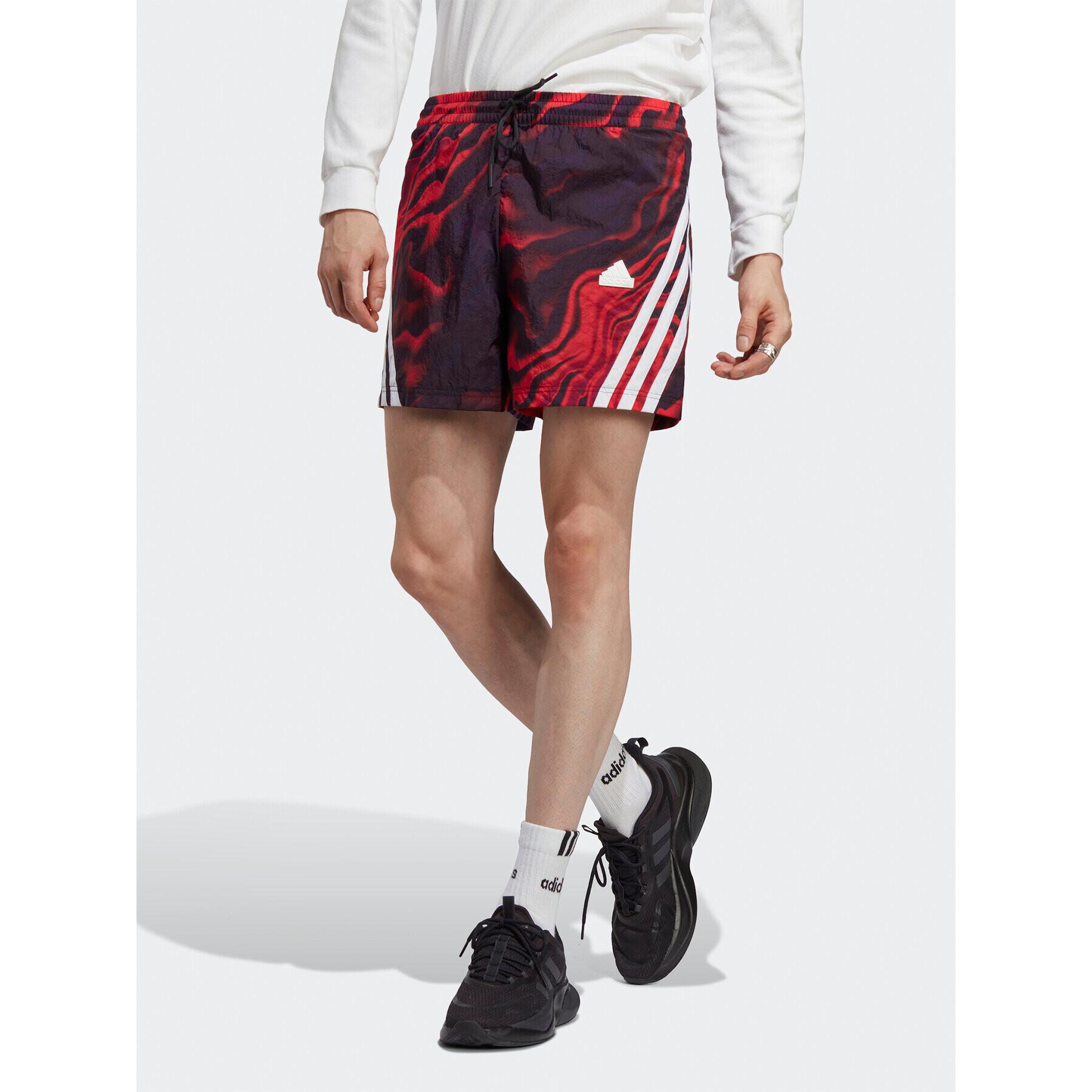 adidas Pantaloni scurți sport Future Icons Allover Print Shorts IC8253 Roșu Regular Fit - Pled.ro