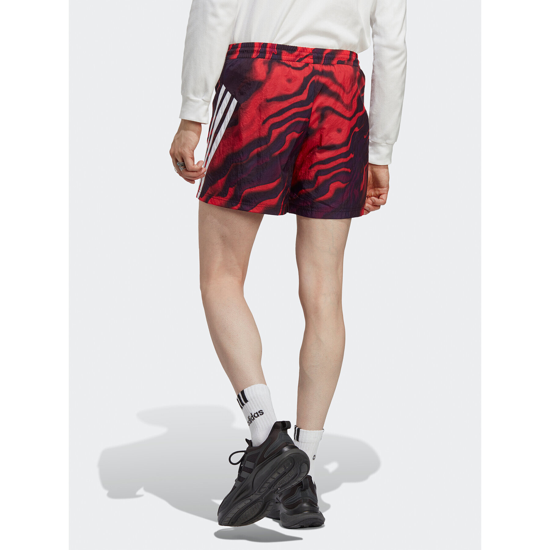 adidas Pantaloni scurți sport Future Icons Allover Print Shorts IC8253 Roșu Regular Fit - Pled.ro