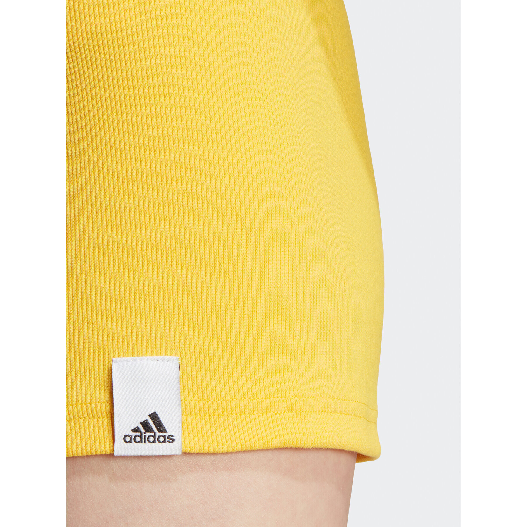 adidas Pantaloni scurți sport Lounge Rib Booty Shorts IC9453 Galben Fitted Fit - Pled.ro