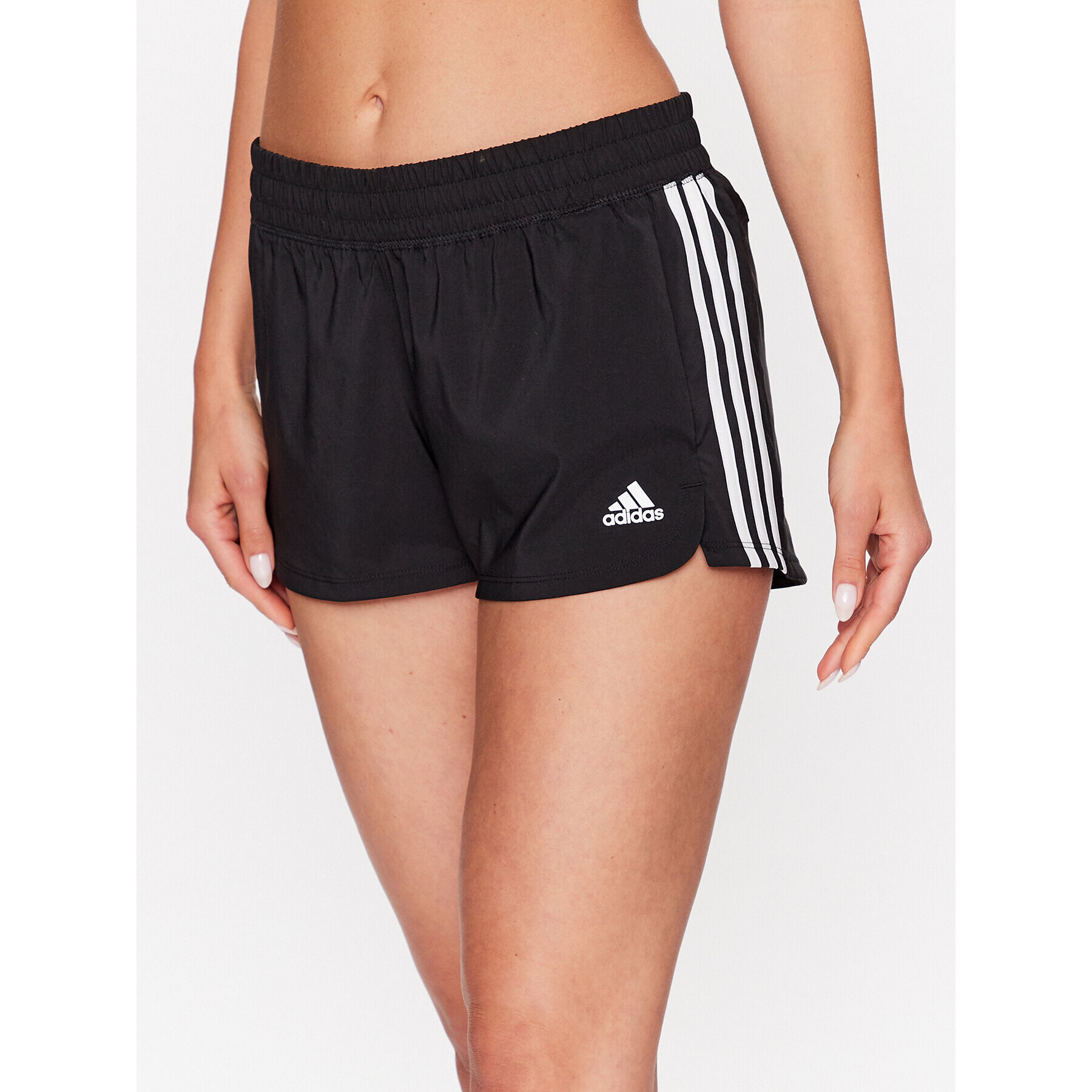 adidas Pantaloni scurți sport Pacer 3-Stripes Woven Shorts GH8146 Negru Regular Fit - Pled.ro