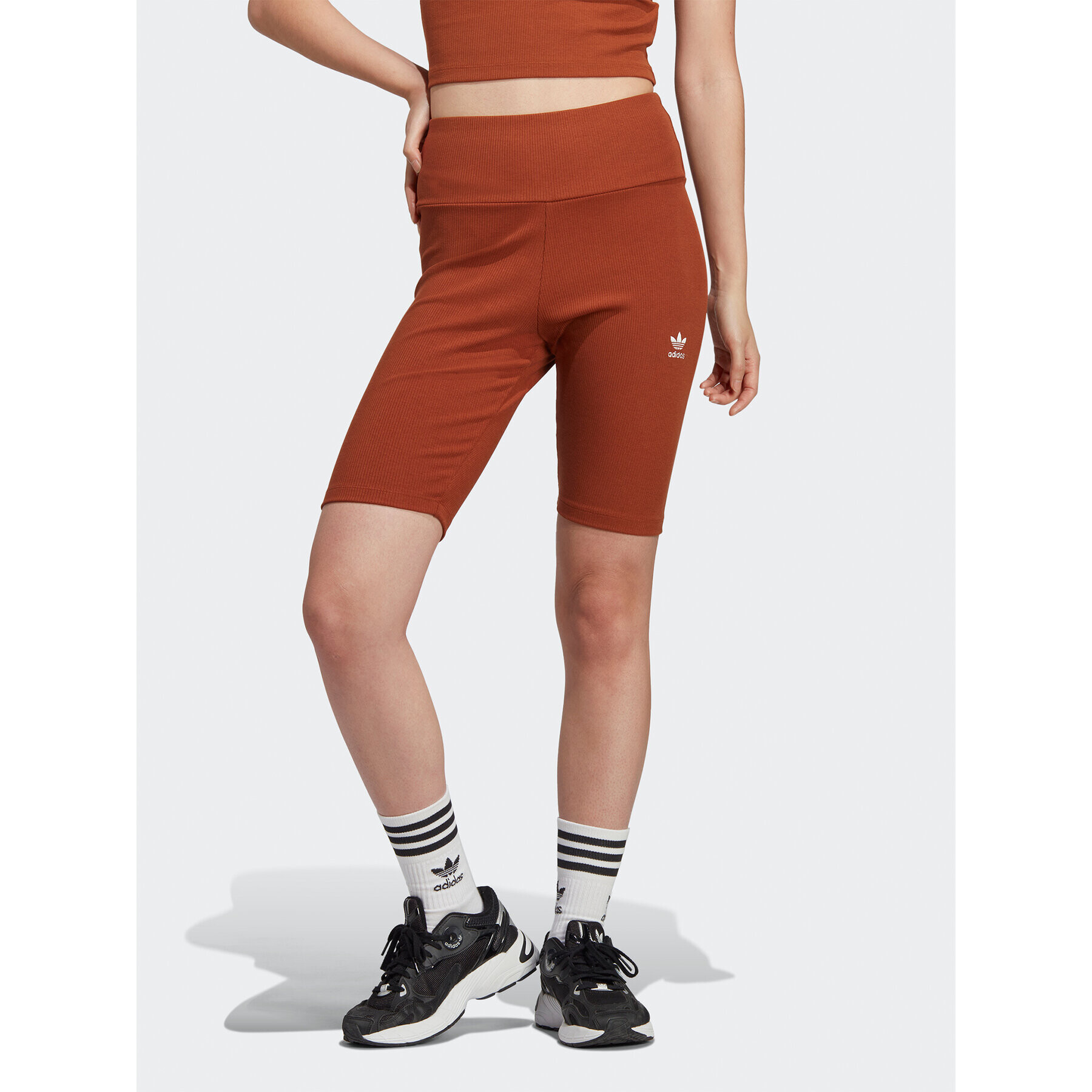 adidas Pantaloni scurți sport Rib Shorts IL9621 Maro - Pled.ro