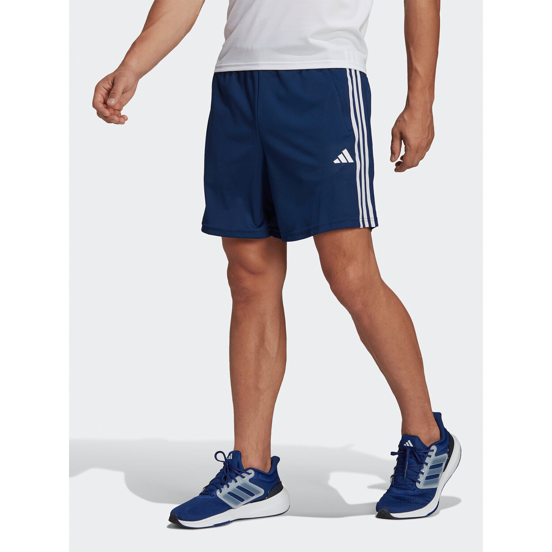 adidas Pantaloni scurți sport Train Essentials Piqué 3-Stripes Training Shorts IB8112 Albastru Regular Fit - Pled.ro