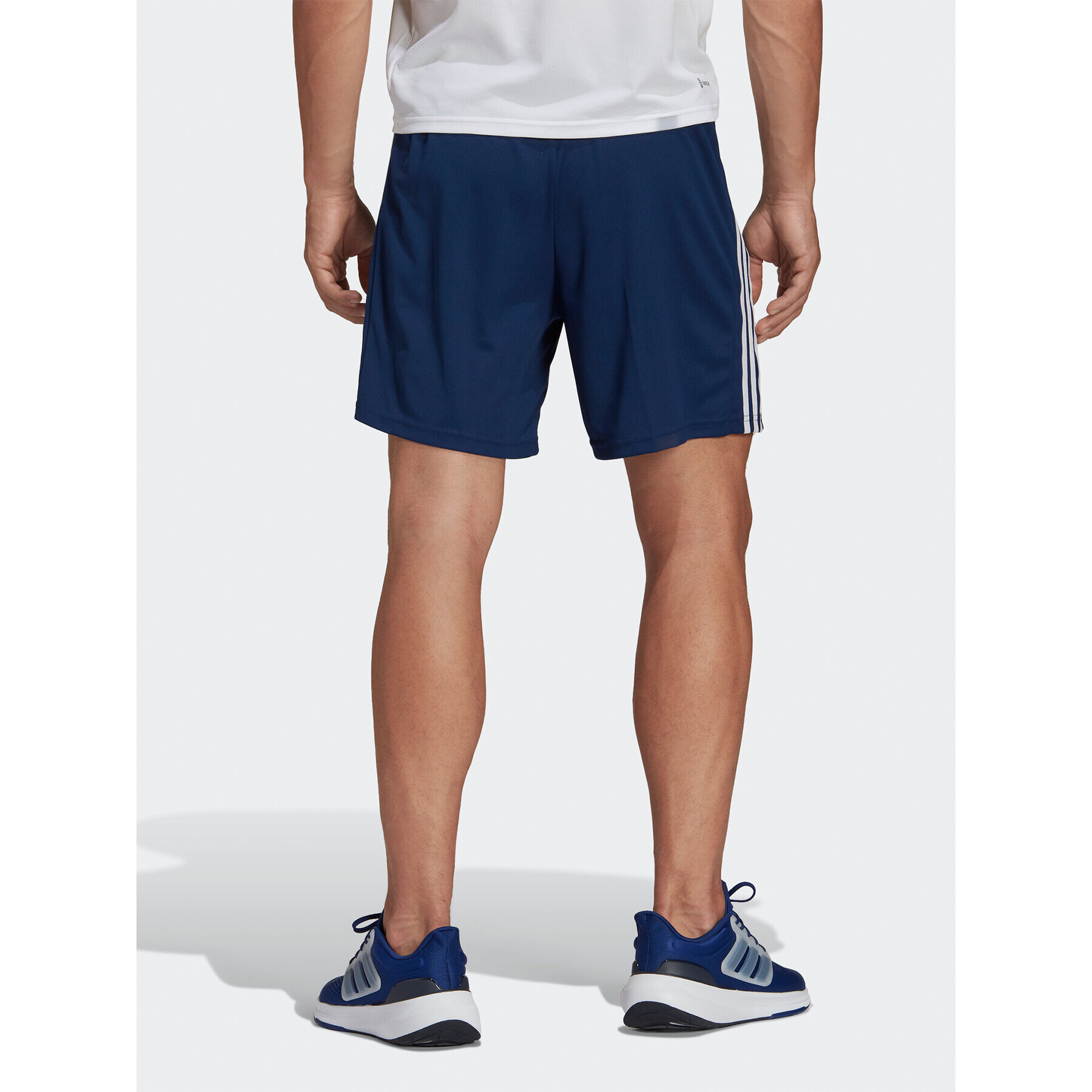 adidas Pantaloni scurți sport Train Essentials Piqué 3-Stripes Training Shorts IB8112 Albastru Regular Fit - Pled.ro