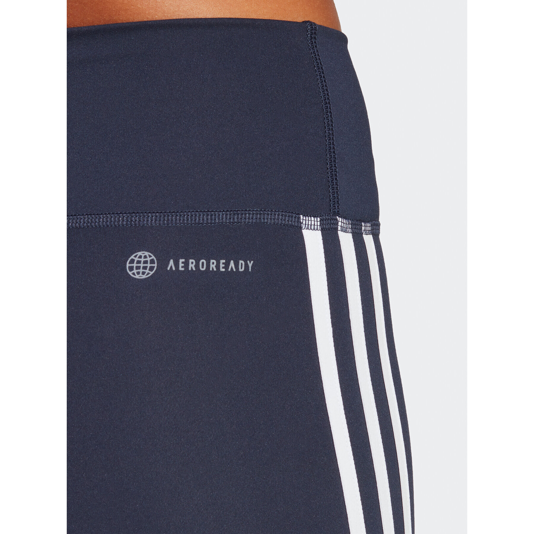 adidas Pantaloni scurți sport Training Essentials 3-Stripes High Waist Thighs Bleumarin Regular Fit - Pled.ro