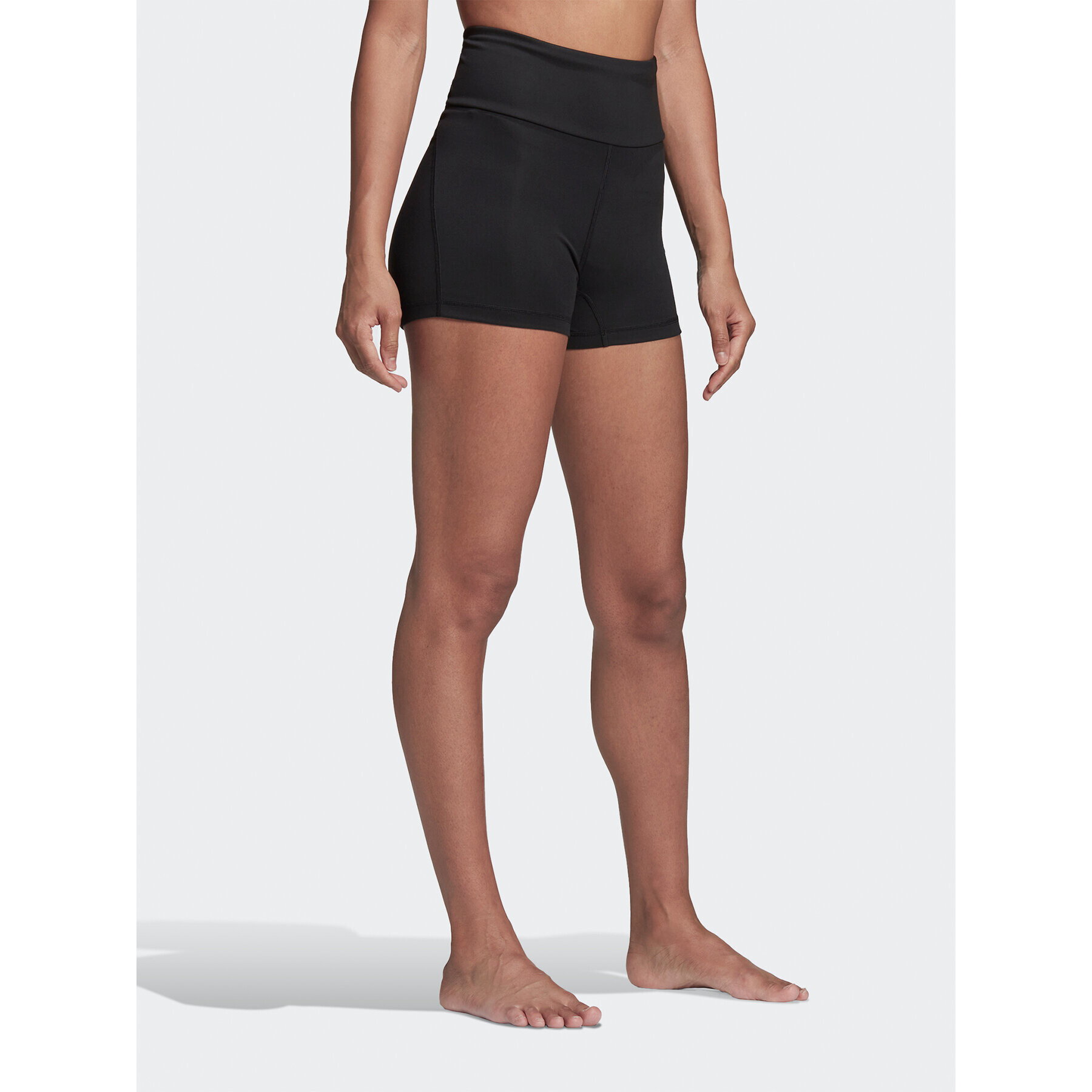 adidas Pantaloni scurți sport Yoga Essentials High-Waisted Short Leggings HD6825 Negru - Pled.ro