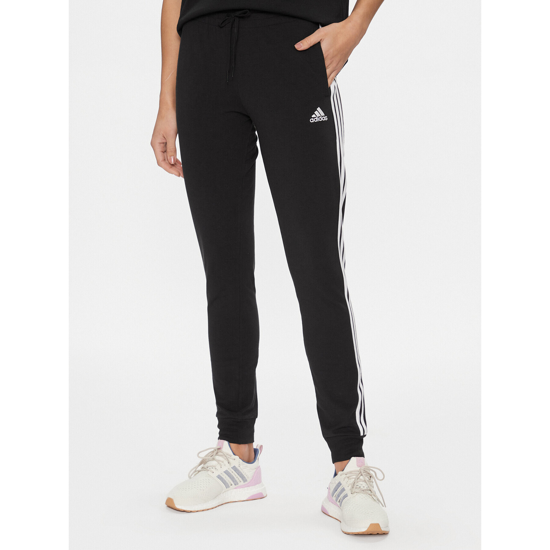 adidas Pantaloni trening 3-Stripes GM5542 Negru Slim Fit - Pled.ro