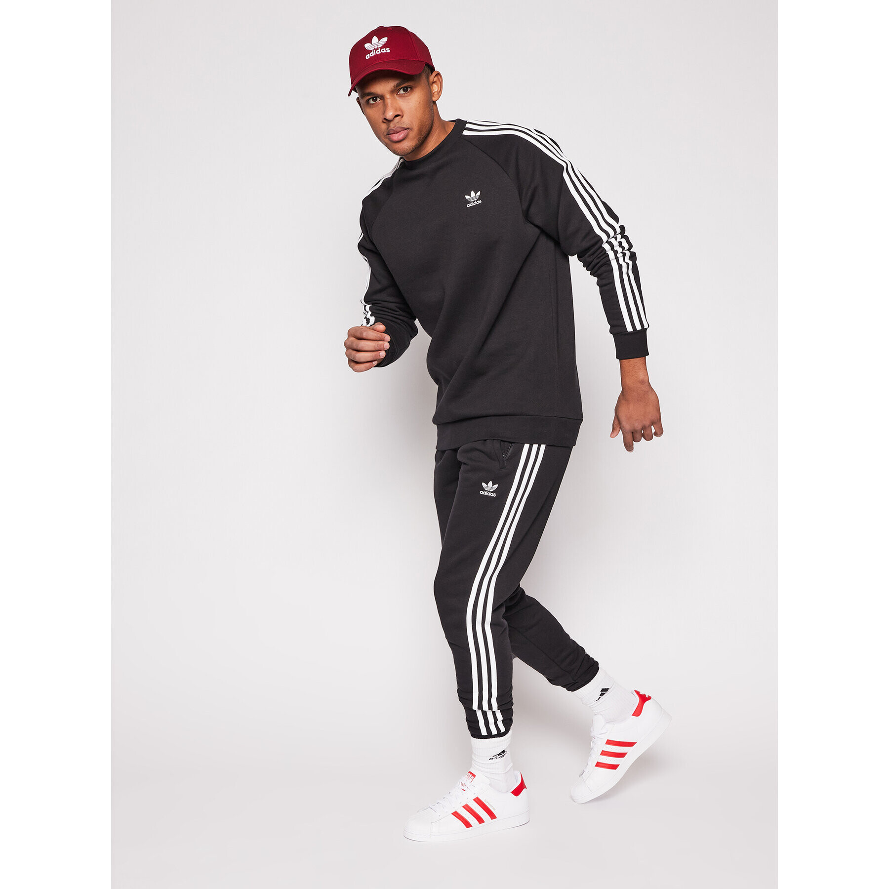 adidas Pantaloni trening 3-Stripes GN3458 Negru Fitted Fit - Pled.ro