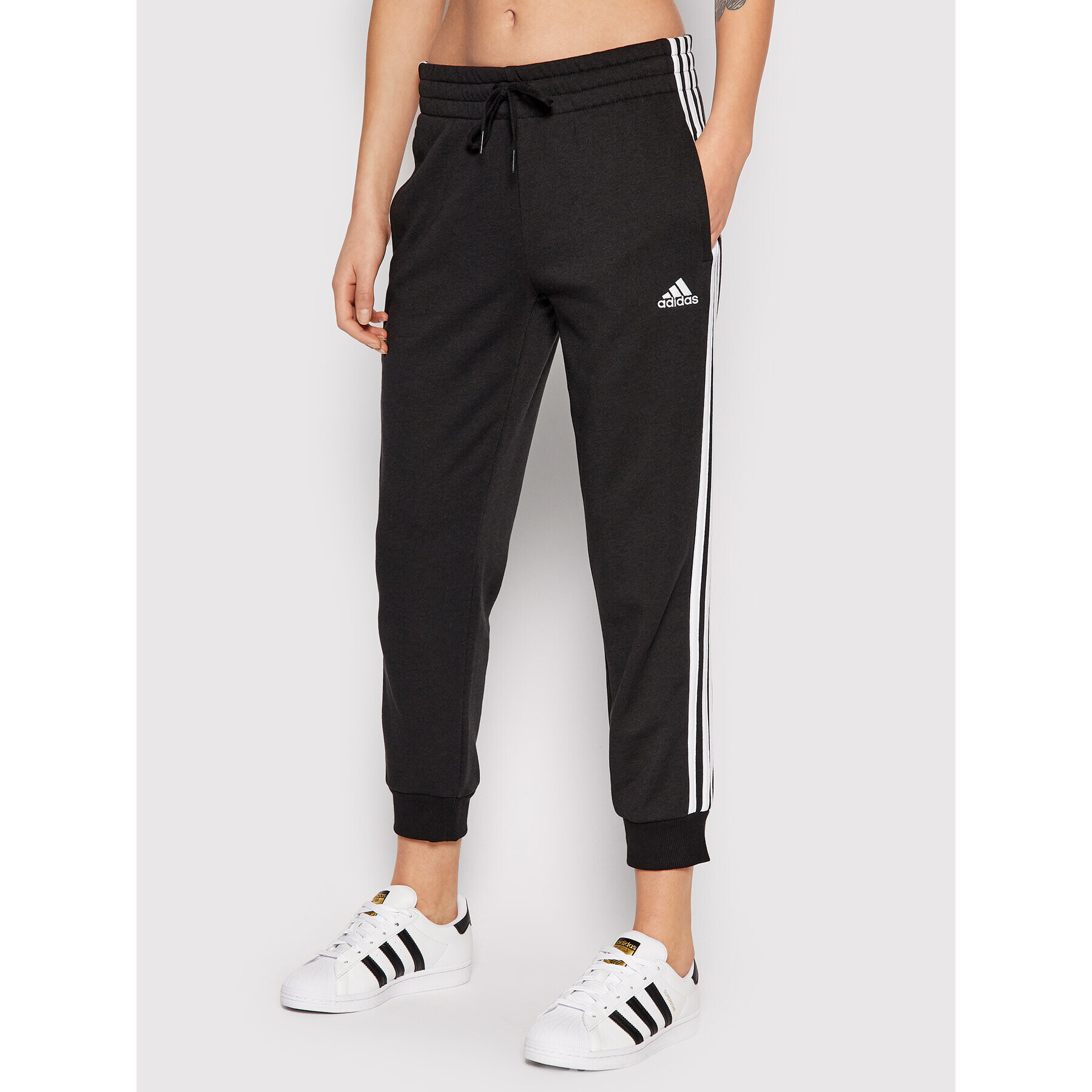 adidas Pantaloni trening 3S Ft HD4309 Negru Regular Fit - Pled.ro