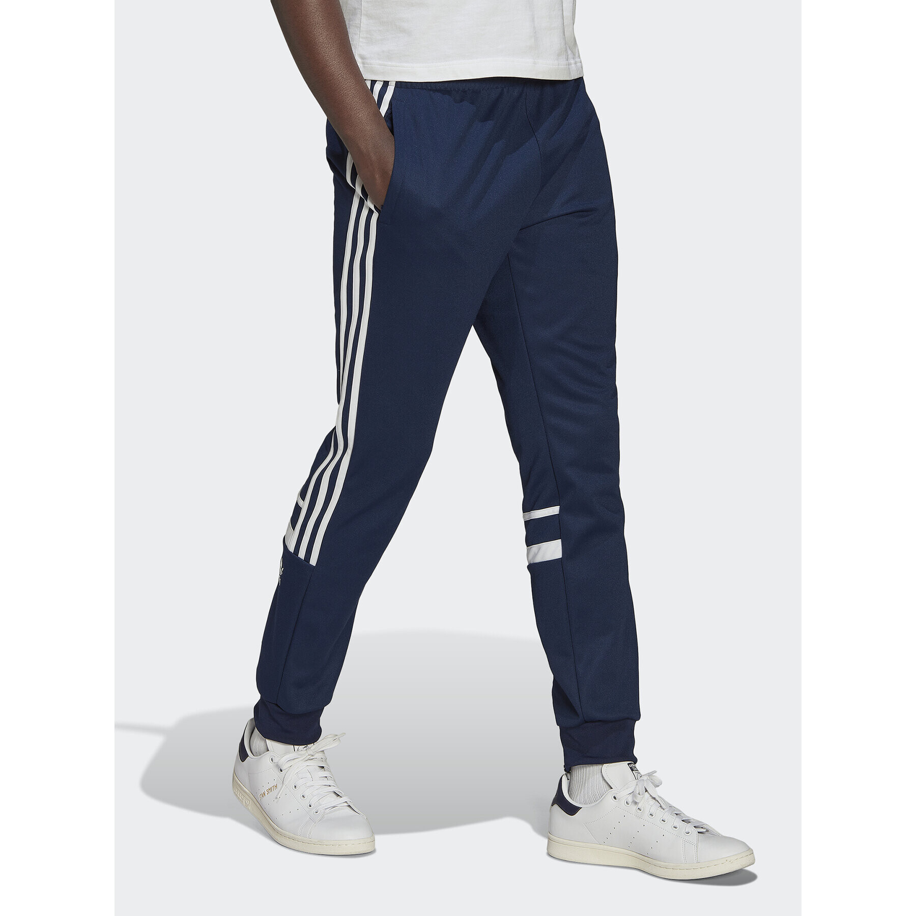 adidas Pantaloni trening adicolor Classics Cutline HK7428 Bleumarin Slim Fit - Pled.ro