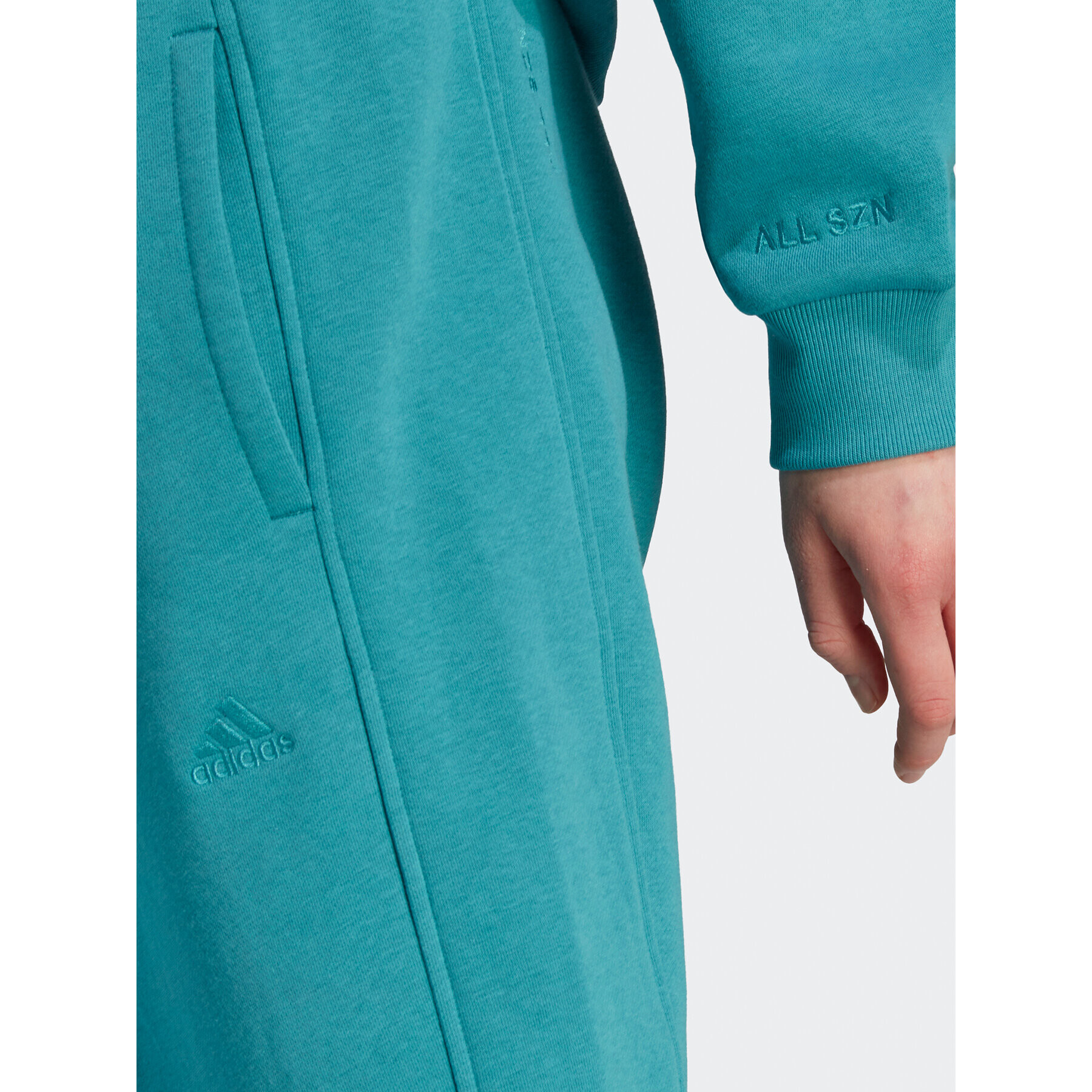 adidas Pantaloni trening ALL SZN Fleece IM0333 Albastru Loose Fit - Pled.ro