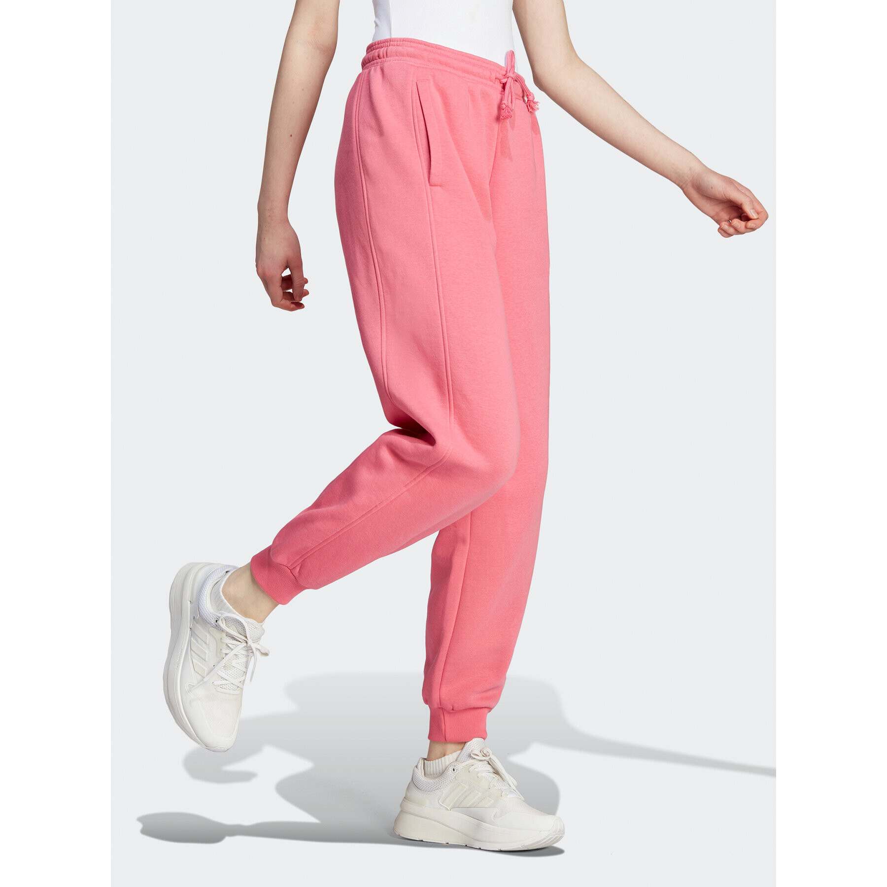 adidas Pantaloni trening ALL SZN Fleece IM0334 Roz Loose Fit - Pled.ro