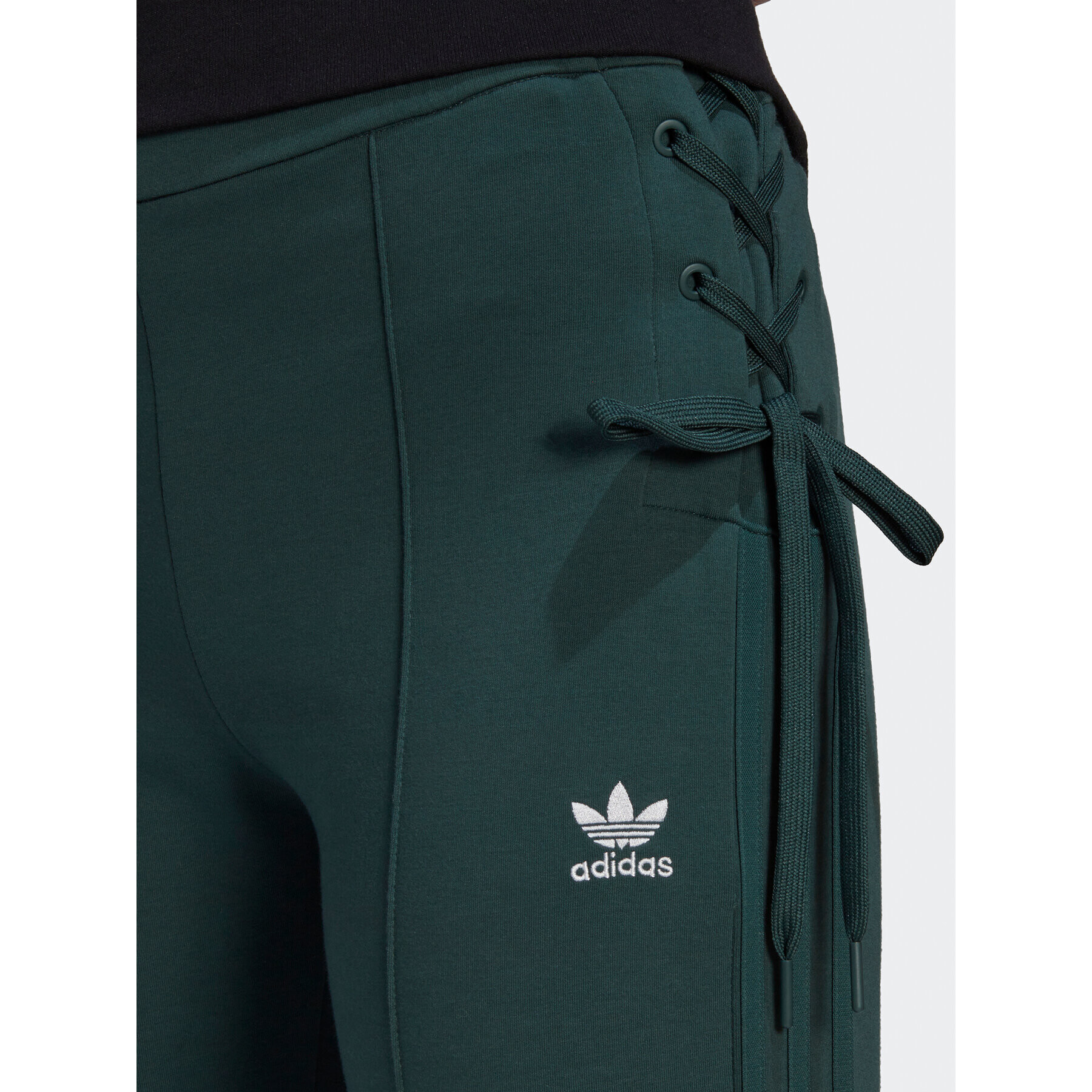 adidas Pantaloni trening Always Original Laced HK5083 Verde Slim Fit - Pled.ro