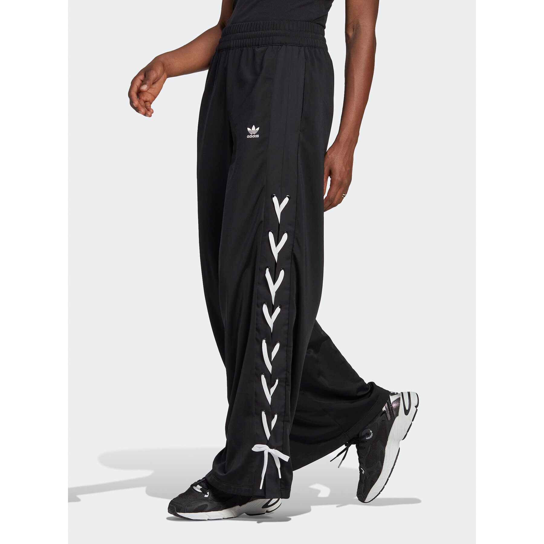 adidas Pantaloni trening Always Original Laced HK5085 Negru Loose Fit - Pled.ro