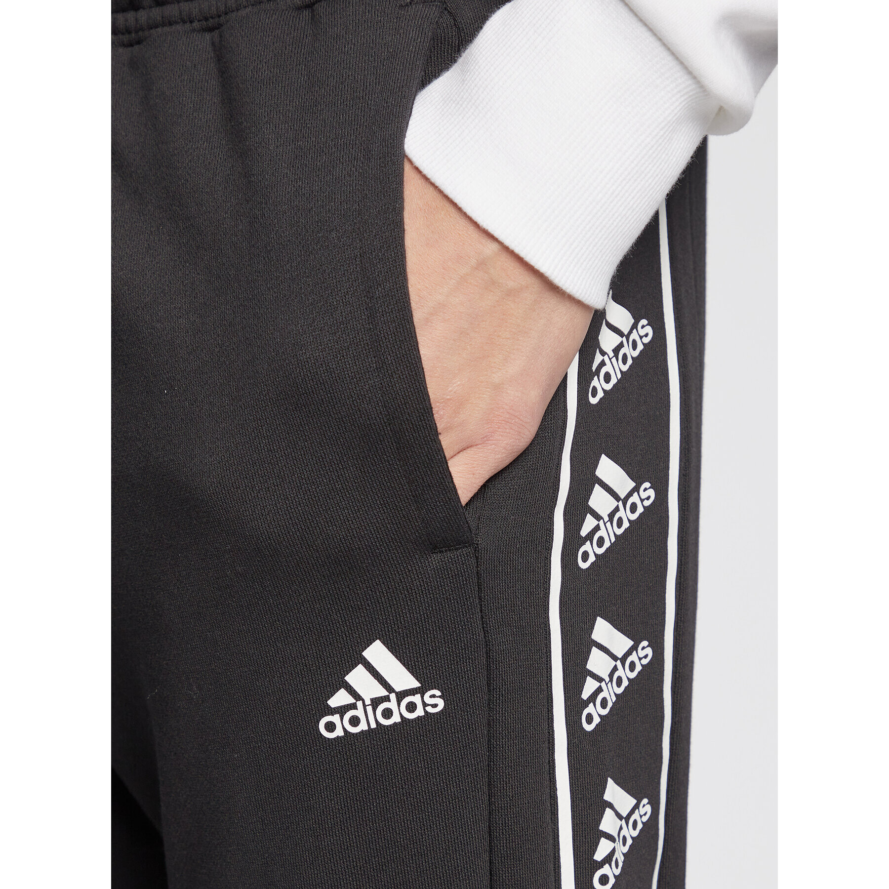 adidas Pantaloni trening Brandlove IC6795 Negru Regular Fit - Pled.ro