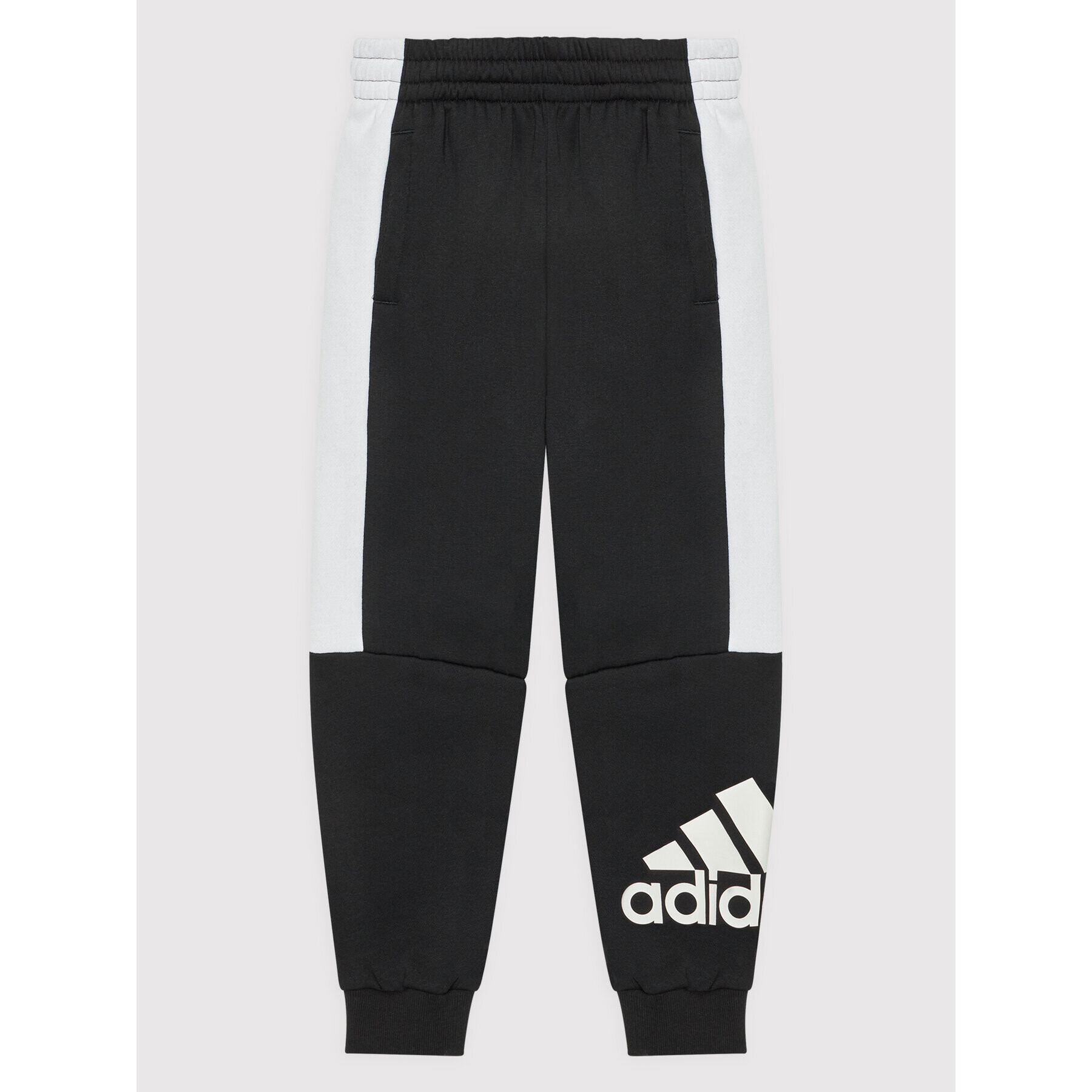 adidas Pantaloni trening Colorblock HC565 Negru Regular Fit - Pled.ro