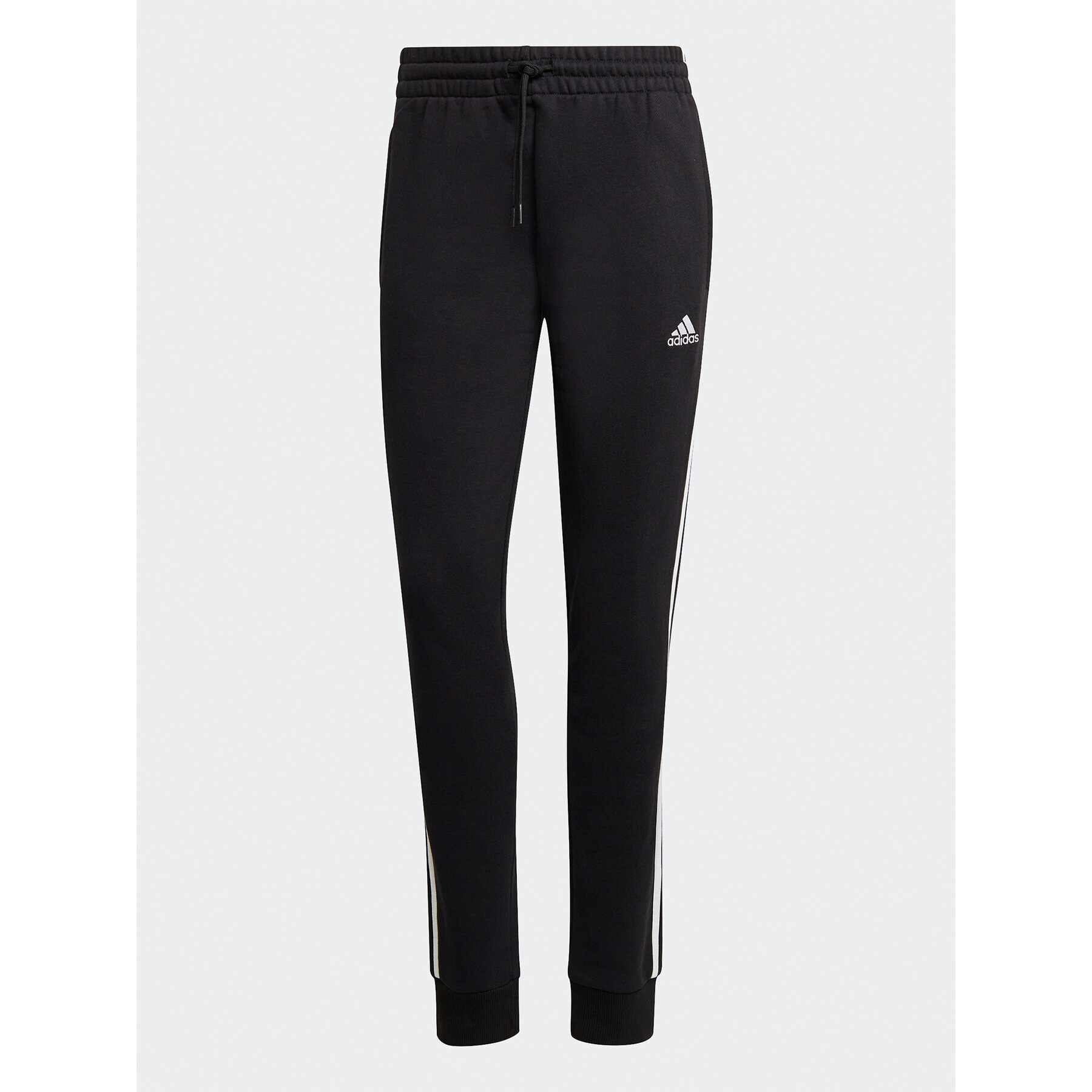 adidas Pantaloni trening Essentials 3-Stripes French Terry Cuffed Joggers IC8770 Negru Slim Fit - Pled.ro