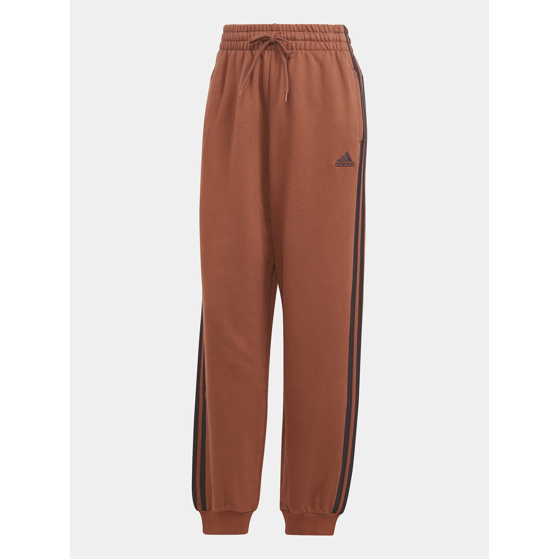 adidas Pantaloni trening Essentials 3-Stripes IL3451 Maro Loose Fit - Pled.ro